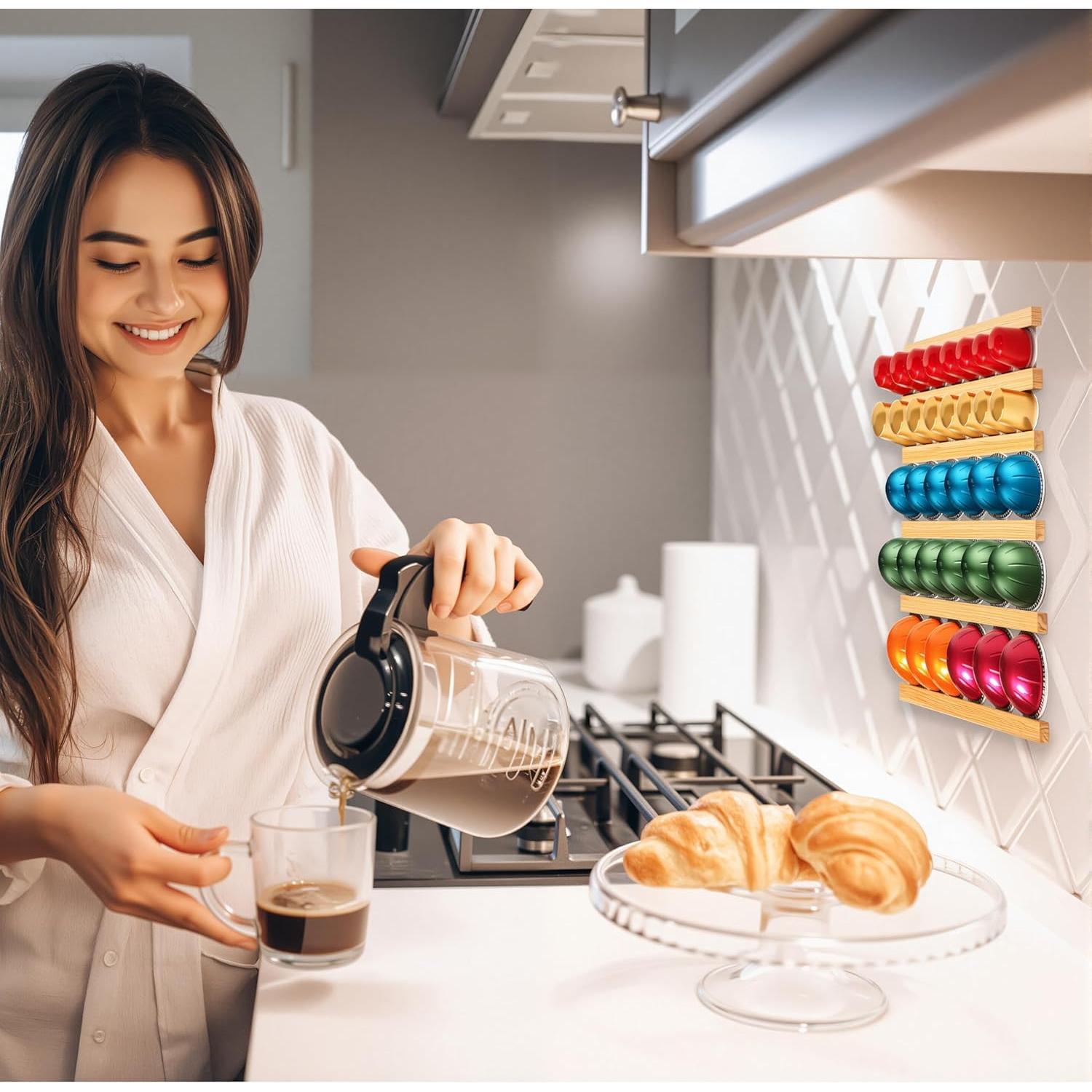 Soporte para K Cup VOMELON de Madera de Bambú 10 PCS