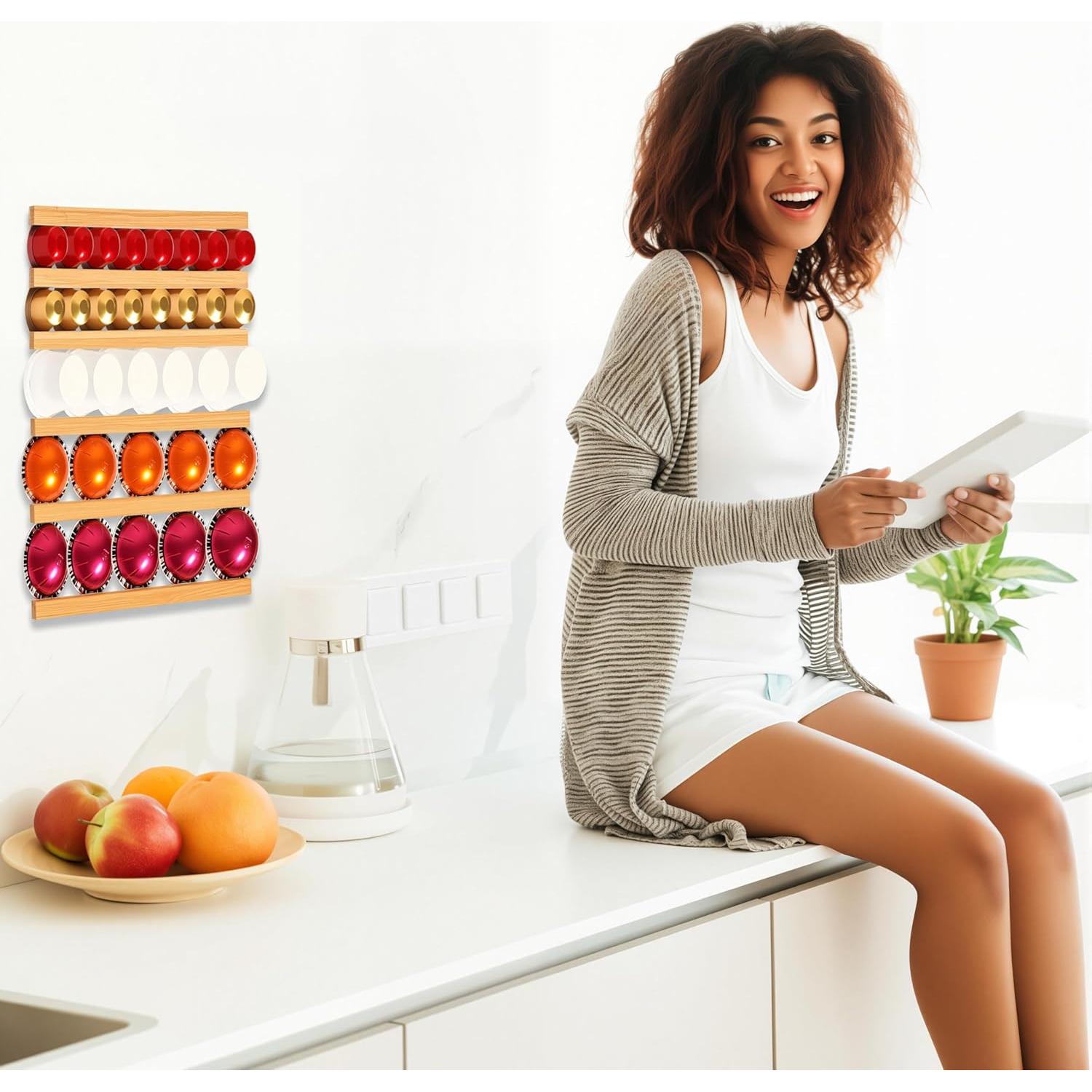 Soporte para K Cup VOMELON de Madera de Bambú 10 PCS