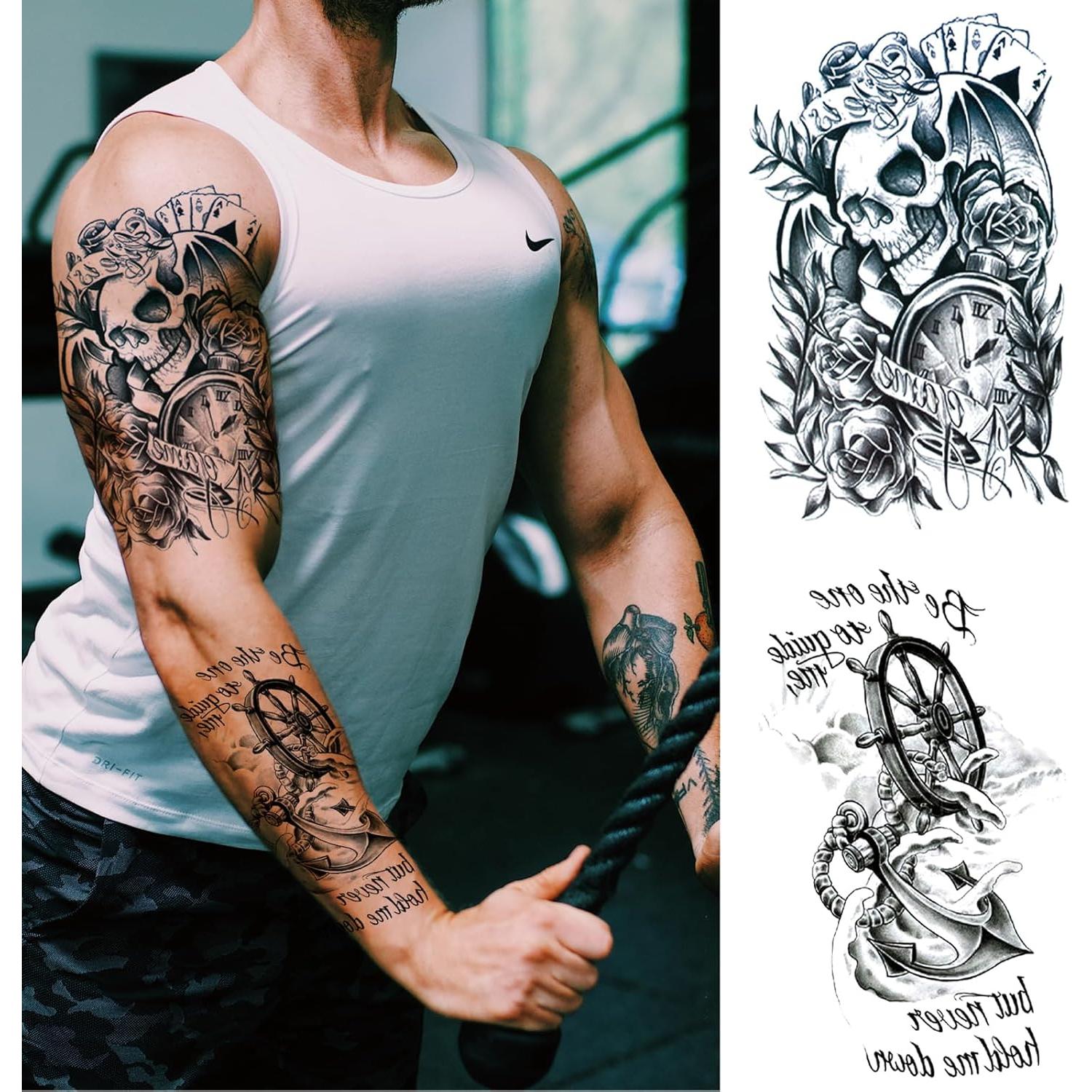 Tatuaje Temporal Pirata Realista Briyhose - 8 Hojas 21x14.8cm