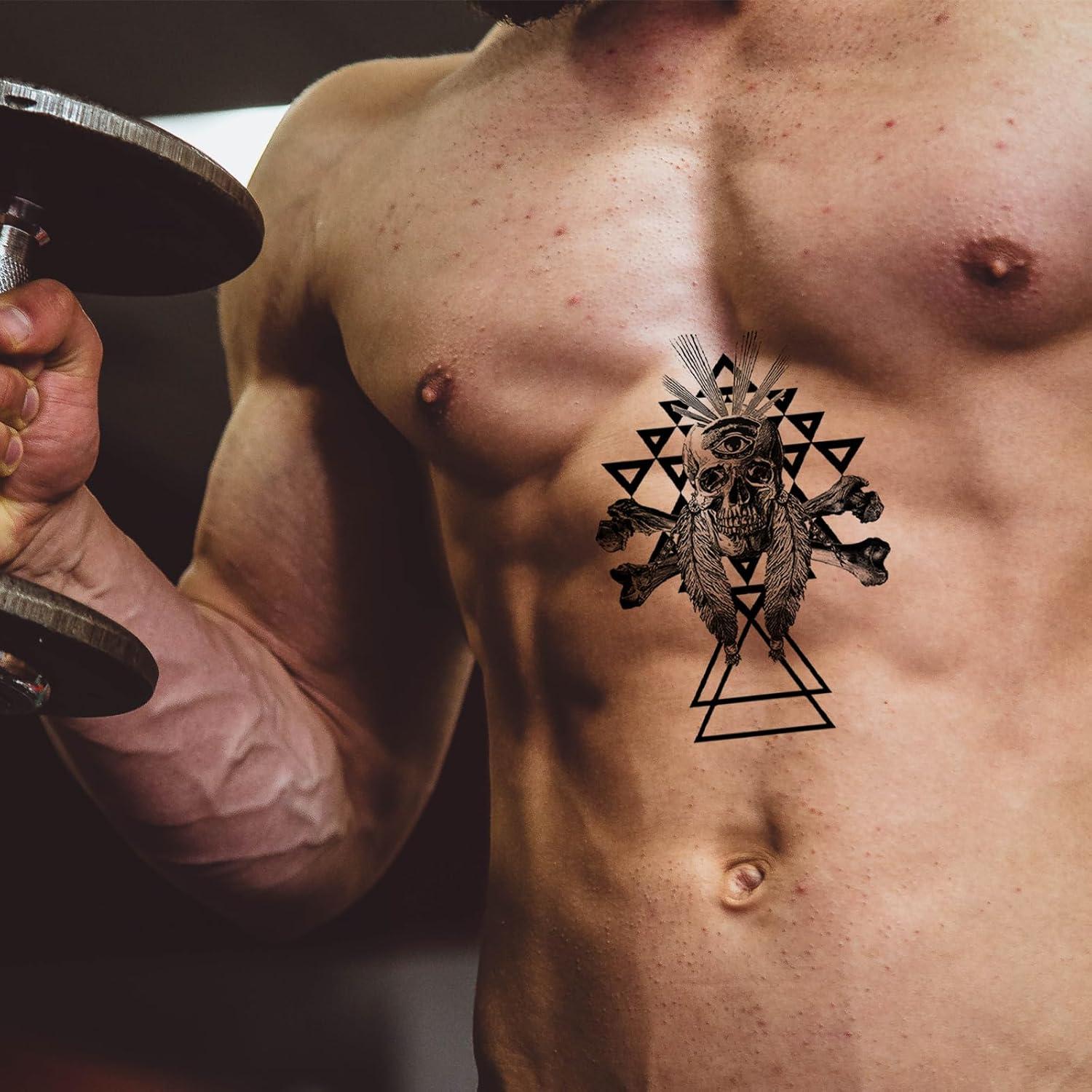 Tatuaje Temporal Pirata Realista Briyhose - 8 Hojas 21x14.8cm