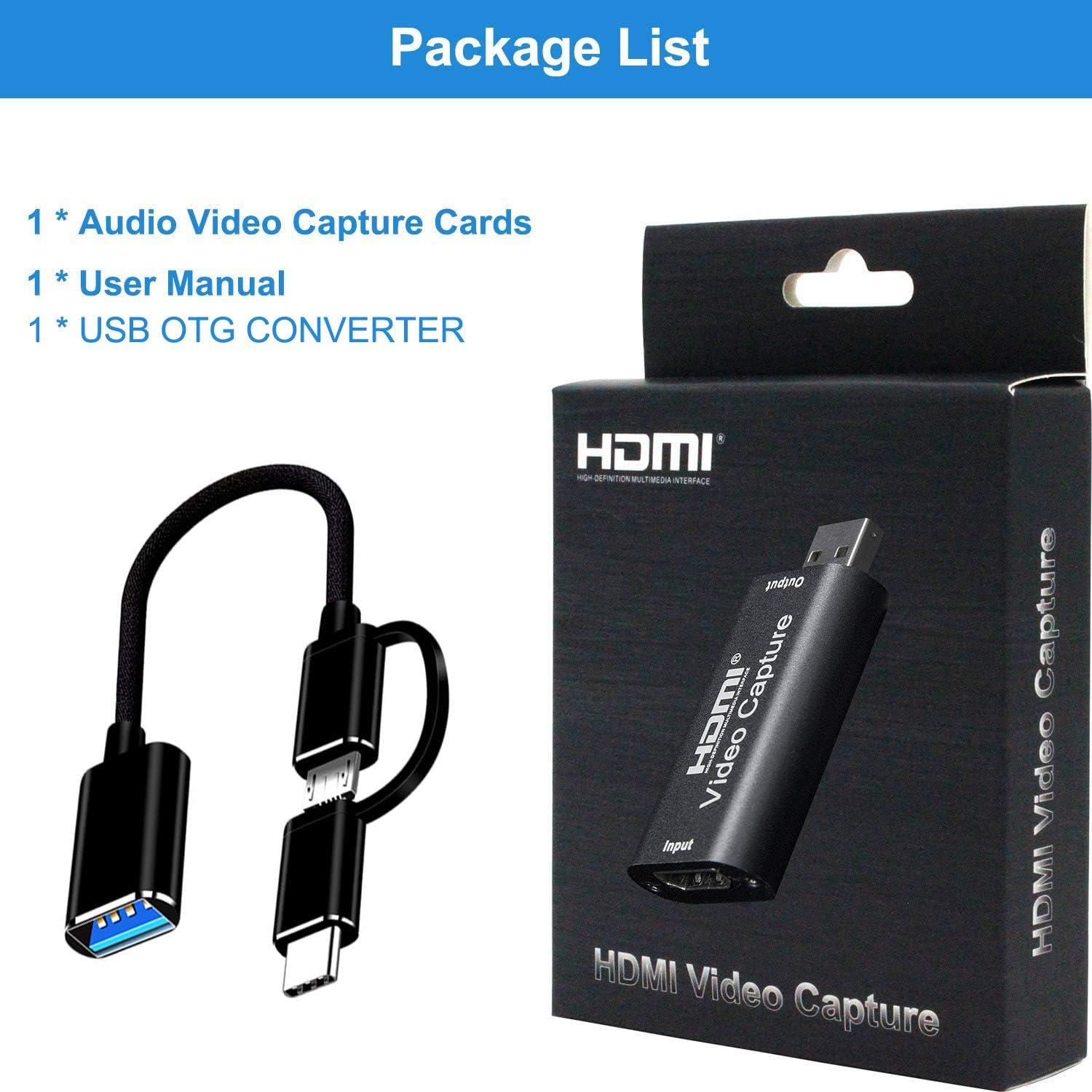 Tarjeta de Captura de Video HDMI GRACETOP 1080P USB OTG