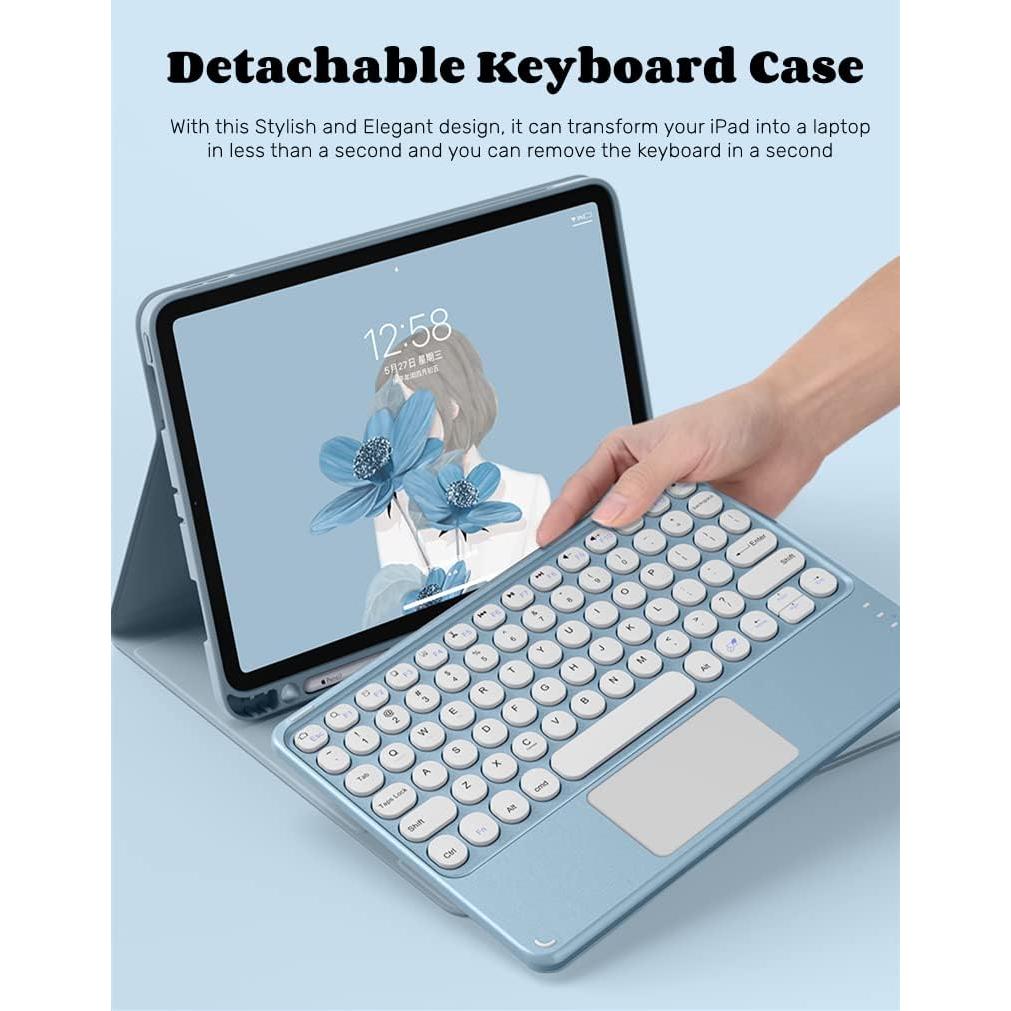 Funda de Teclado AnMengXinLing para iPad Mini 5/4 - Verde Menta