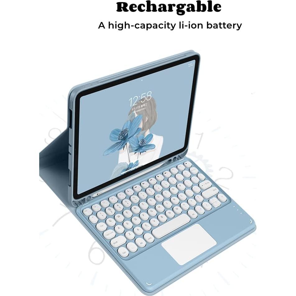 Funda de Teclado AnMengXinLing para iPad Mini 5/4 - Verde Menta