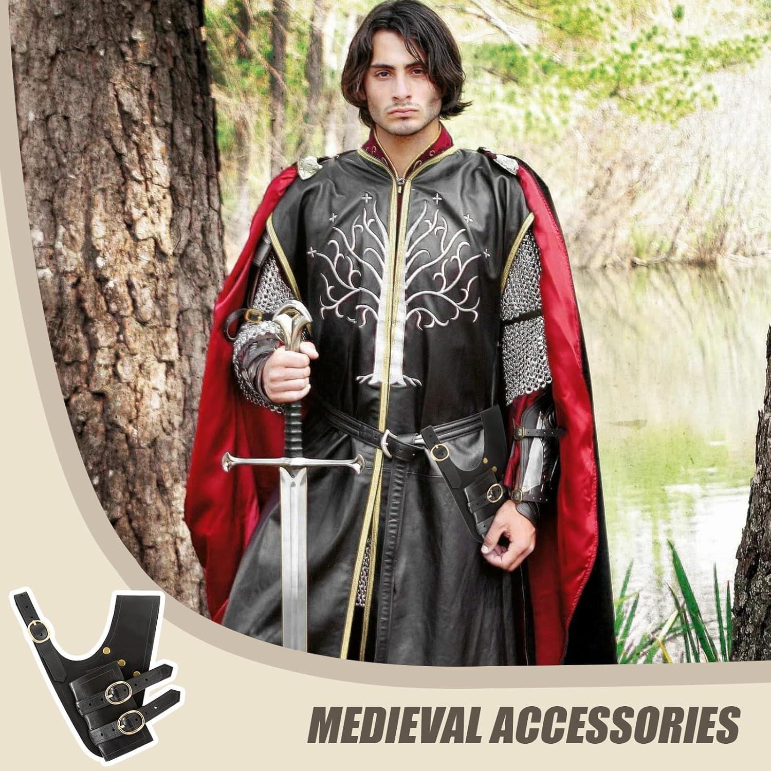 Frog de espada medieval NUMJAW negro ajustable para cosplay