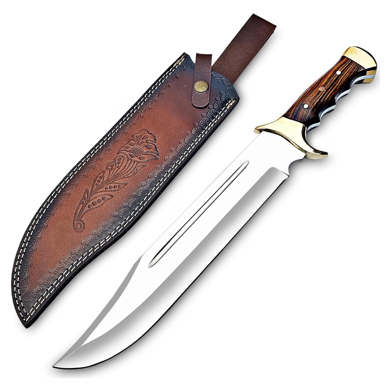 Cuchillo Bowie Grande WARIVO 45.72 cm Acero D2 Hecho a Mano