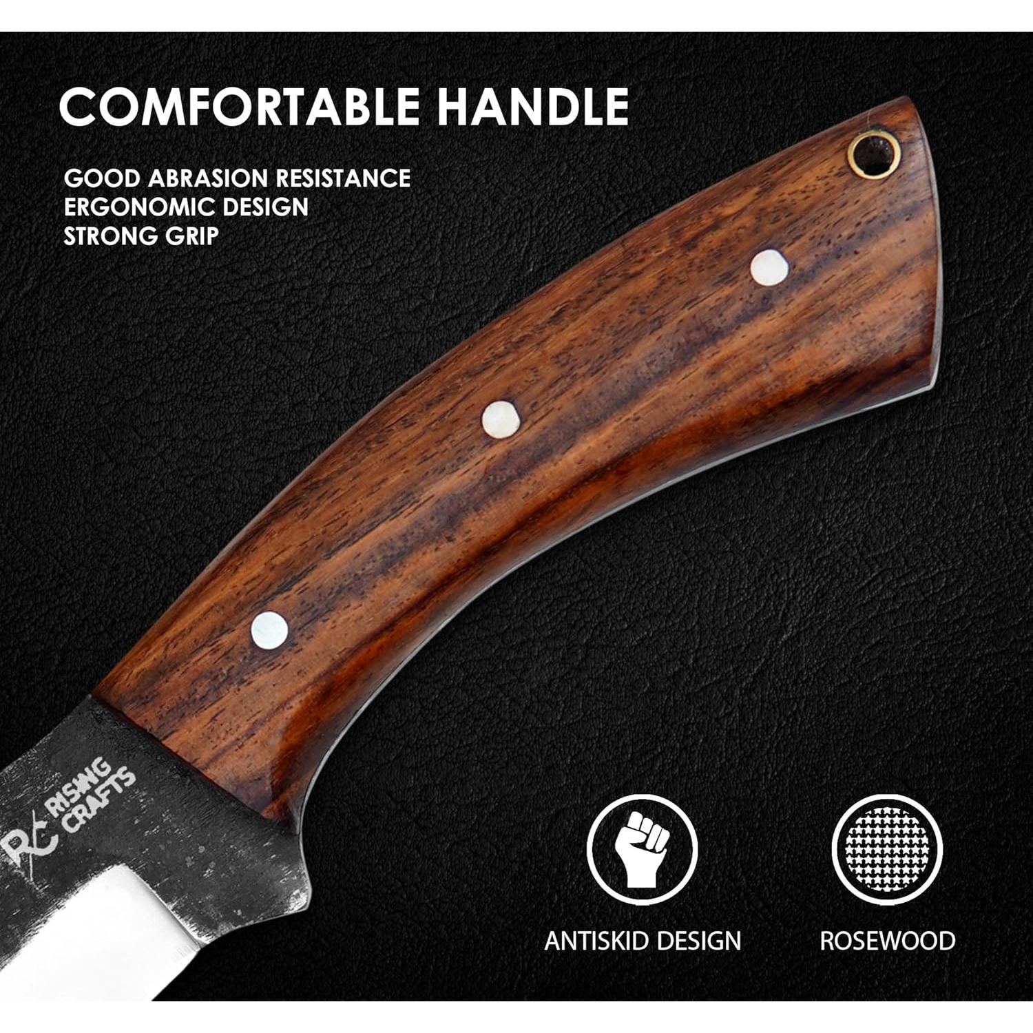 Cuchillo de Caza Nessmuk RISING CRAFTS 25.4 cm Acero Carbono