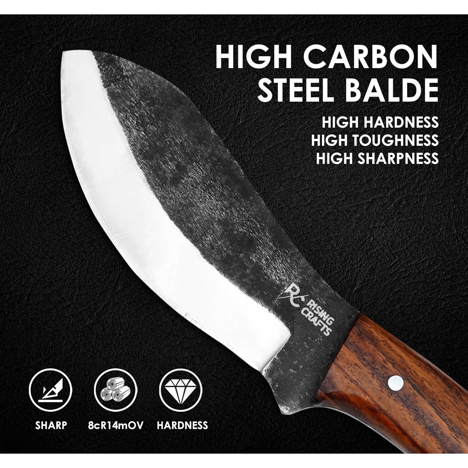 Cuchillo de Caza Nessmuk RISING CRAFTS 25.4 cm Acero Carbono