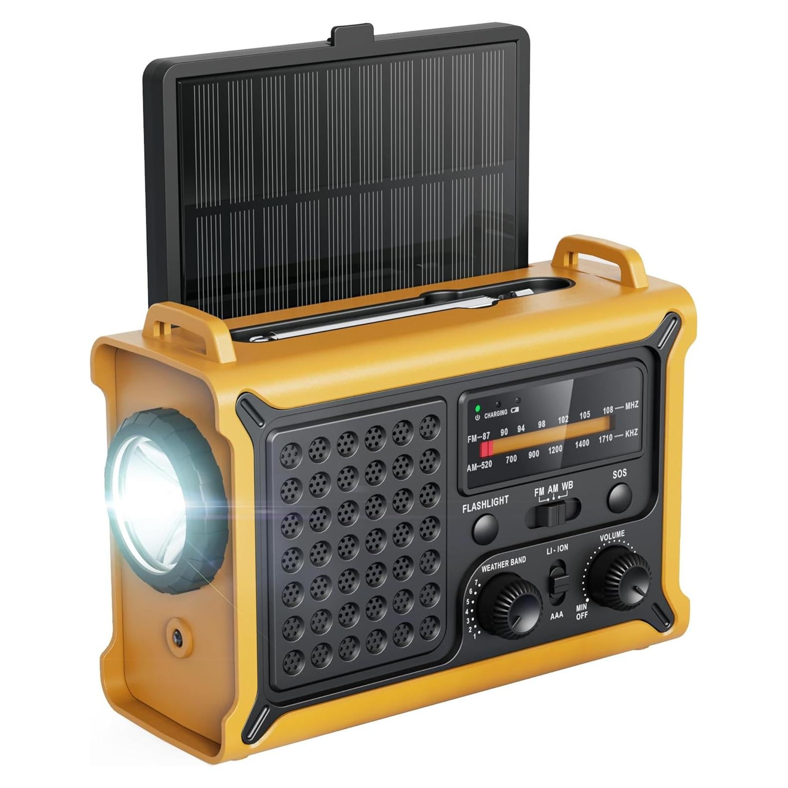 Radio Meteorológica Raynic CR1030 12000mAh Solar y Manivela