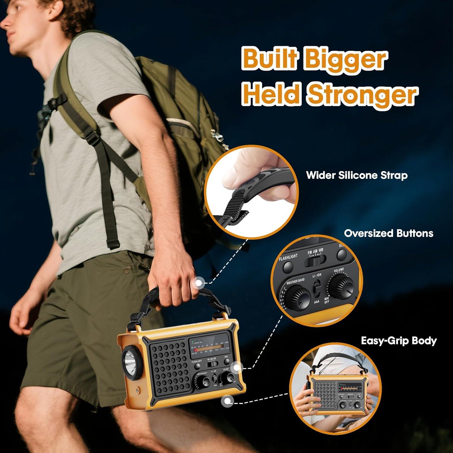 Radio Meteorológica Raynic CR1030 12000mAh Solar y Manivela