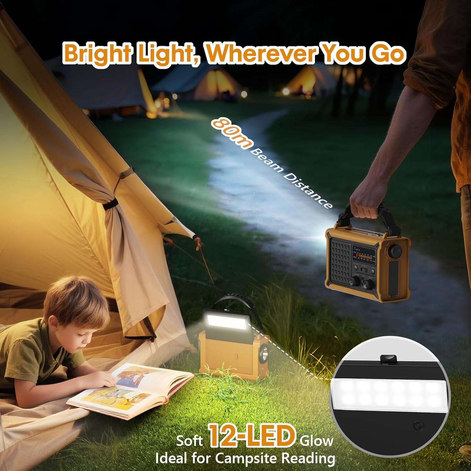 Radio Meteorológica Raynic CR1030 12000mAh Solar y Manivela