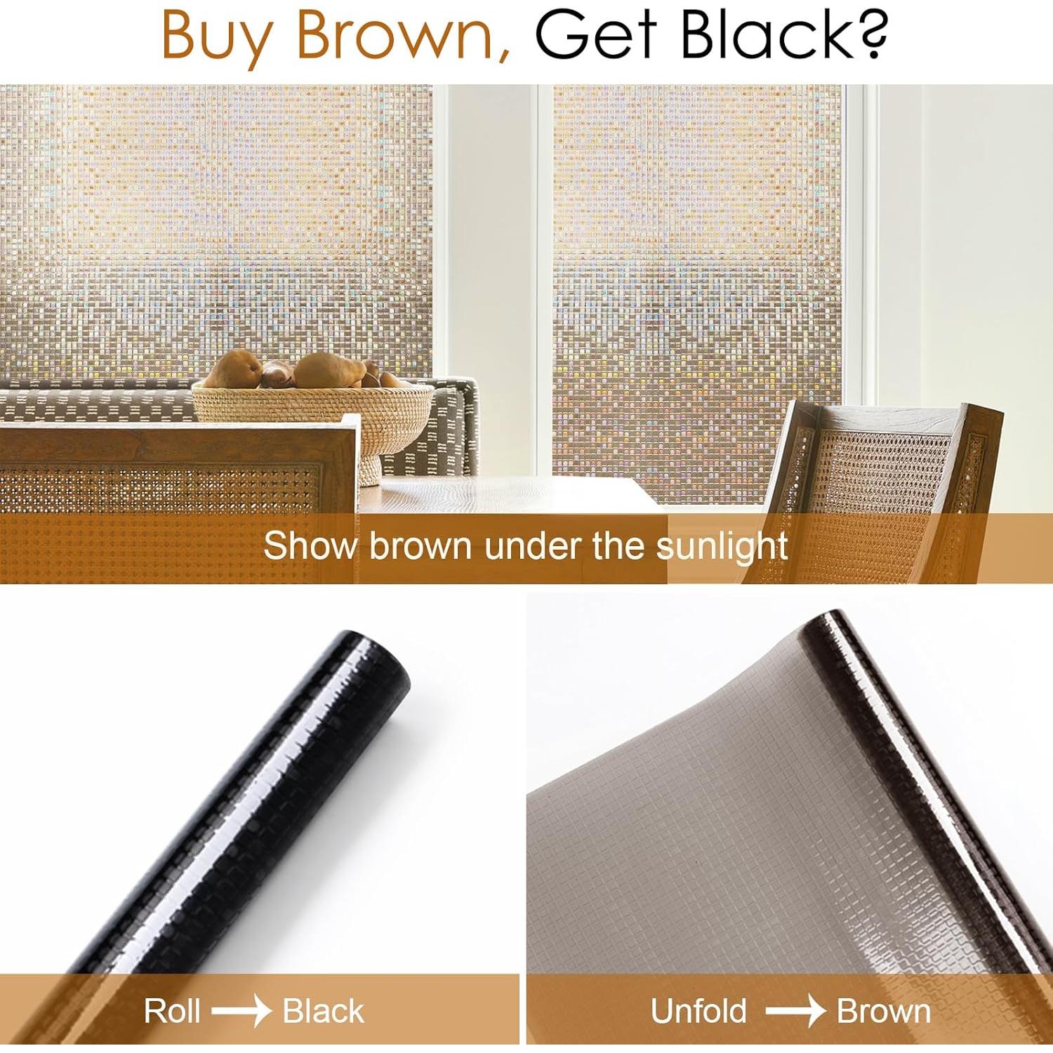 Película de Privacidad para Ventanas rabbitgoo 30x200cm Marrón