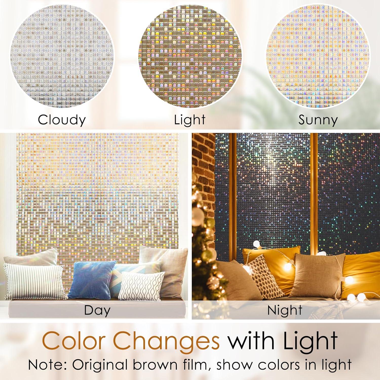 Película de Privacidad para Ventanas rabbitgoo 30x200cm Marrón