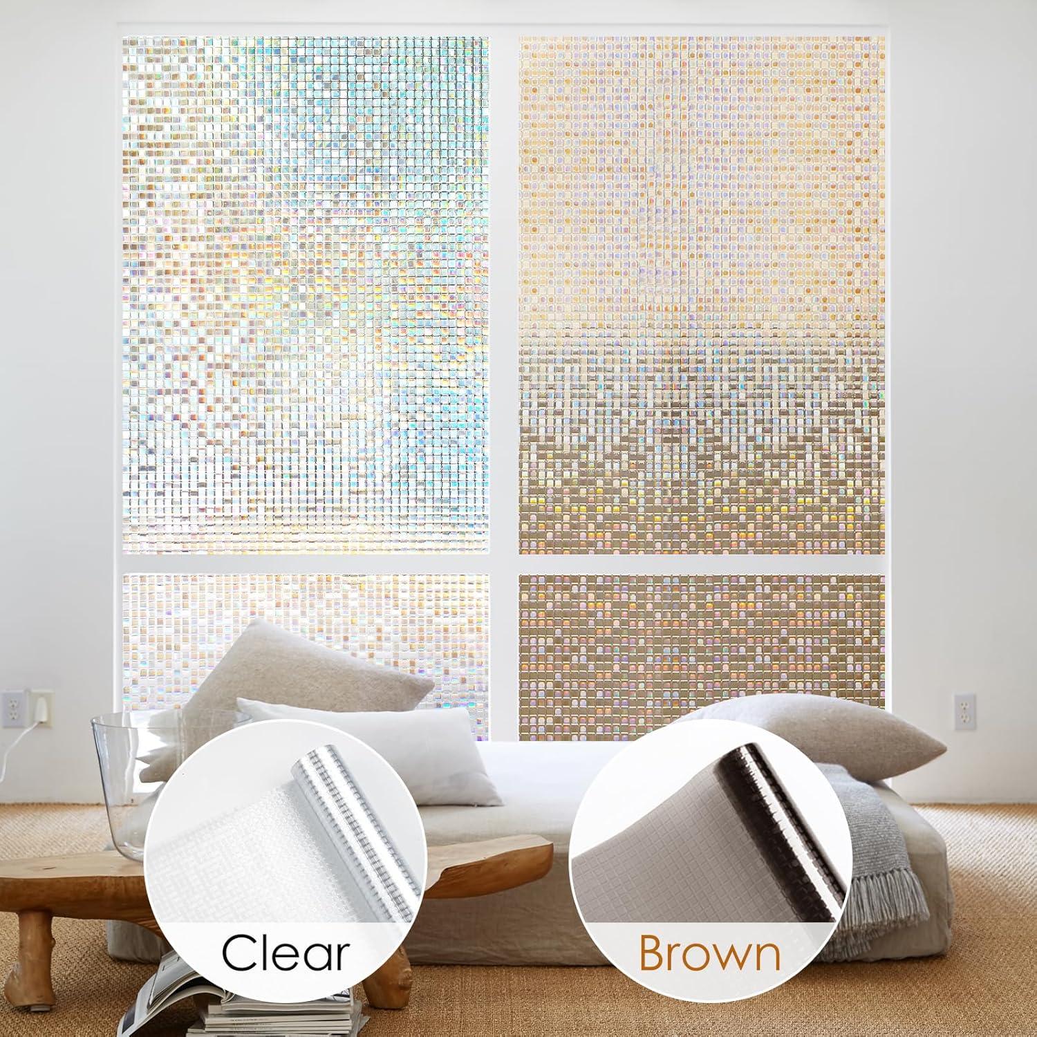 Película de Privacidad para Ventanas rabbitgoo 30x200cm Marrón