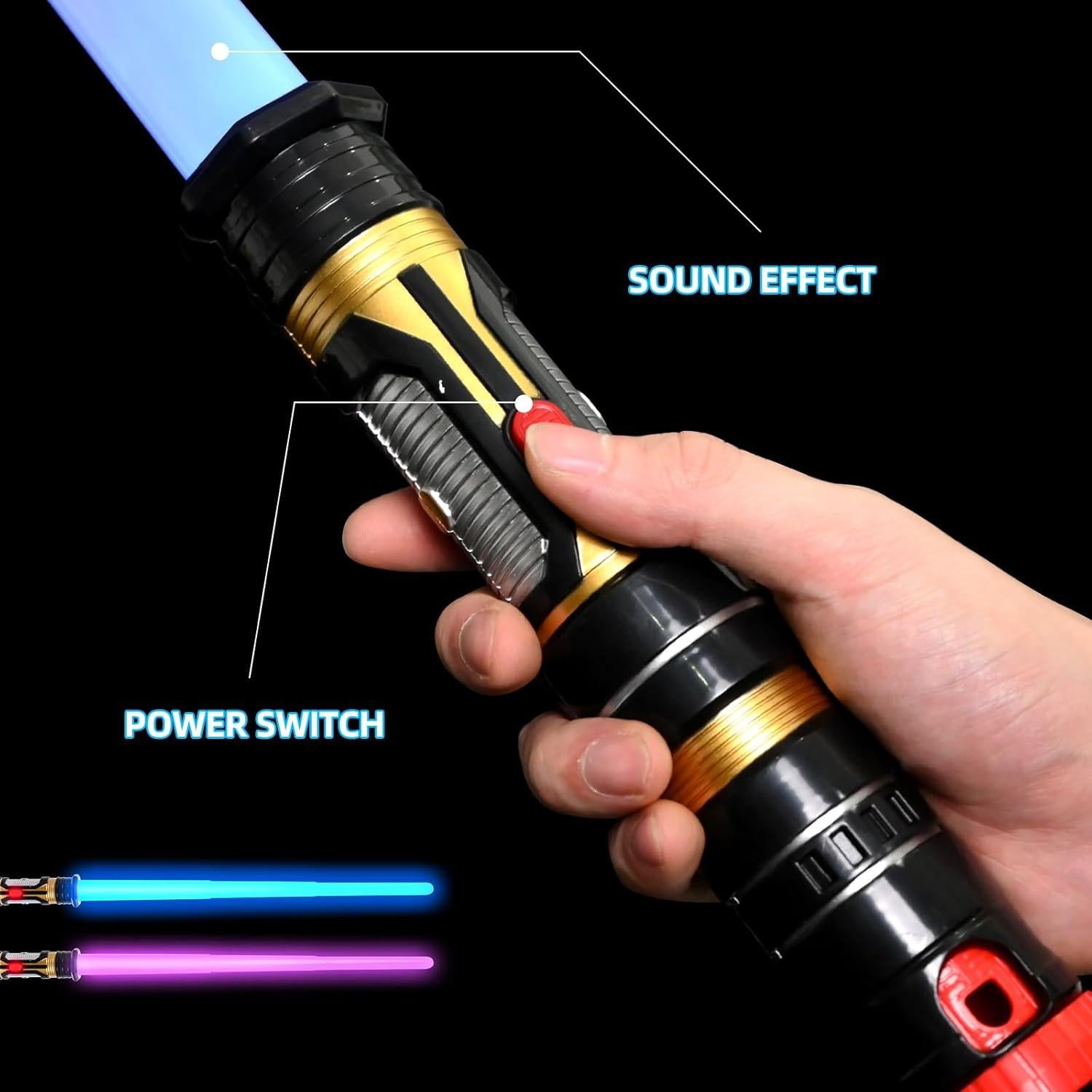 Set de 2 Sables Iluminados YOFOTHS con Sonido 43,94 cm