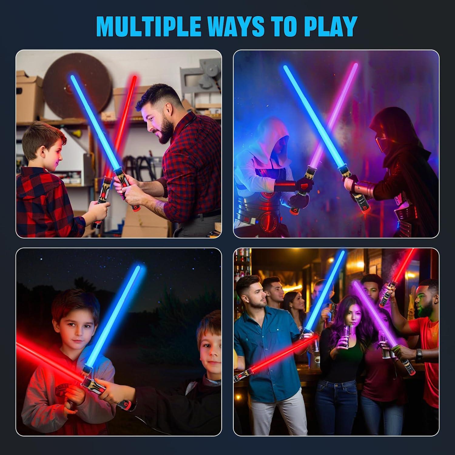 Set de 2 Sables Iluminados YOFOTHS con Sonido 43,94 cm