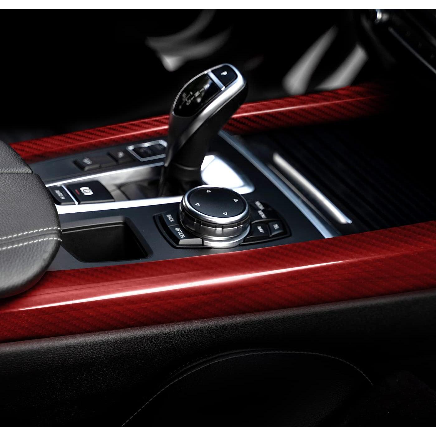 Vinilo Envoltura VViViD Epoxy Gloss Carbon Rojo 30.48x152.4cm