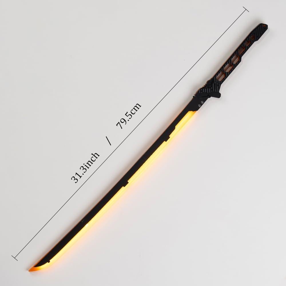Espada LED Futuro 79.5 cm Naranja y Verde para Disfraces