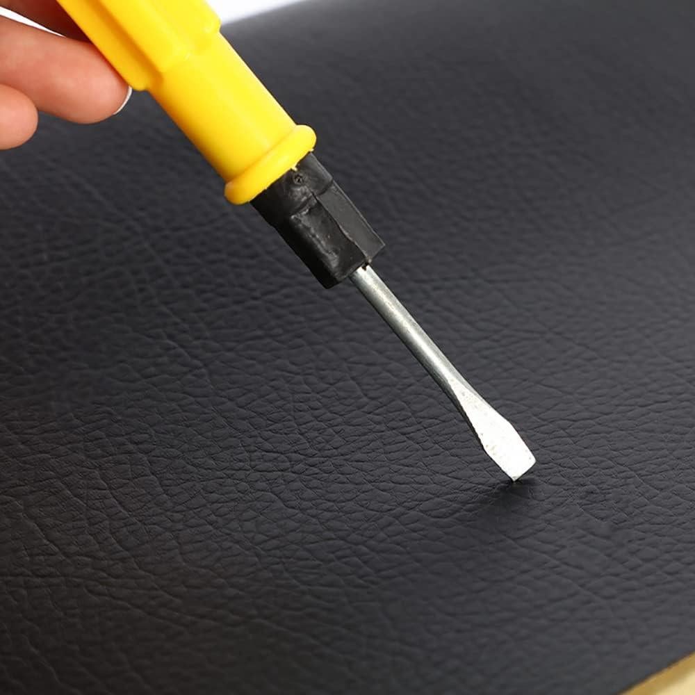 Parche de Reparación de Cuero Autoadhesivo AINITAOCOM 34x300cm Negro