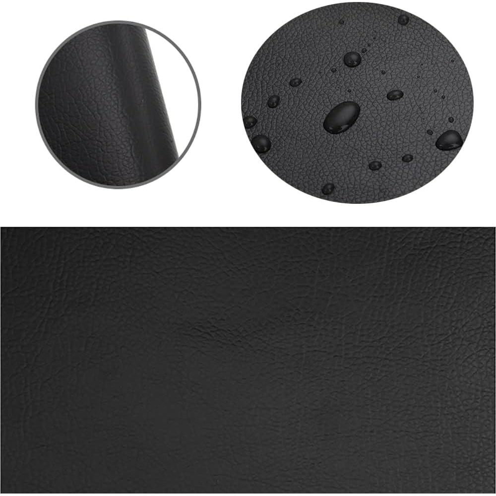Parche de Reparación de Cuero Autoadhesivo AINITAOCOM 34x300cm Negro