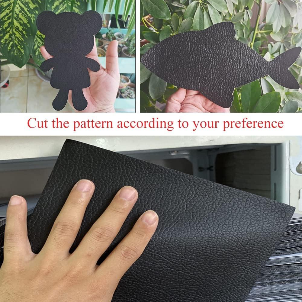 Parche de Reparación de Cuero Autoadhesivo AINITAOCOM 34x300cm Negro