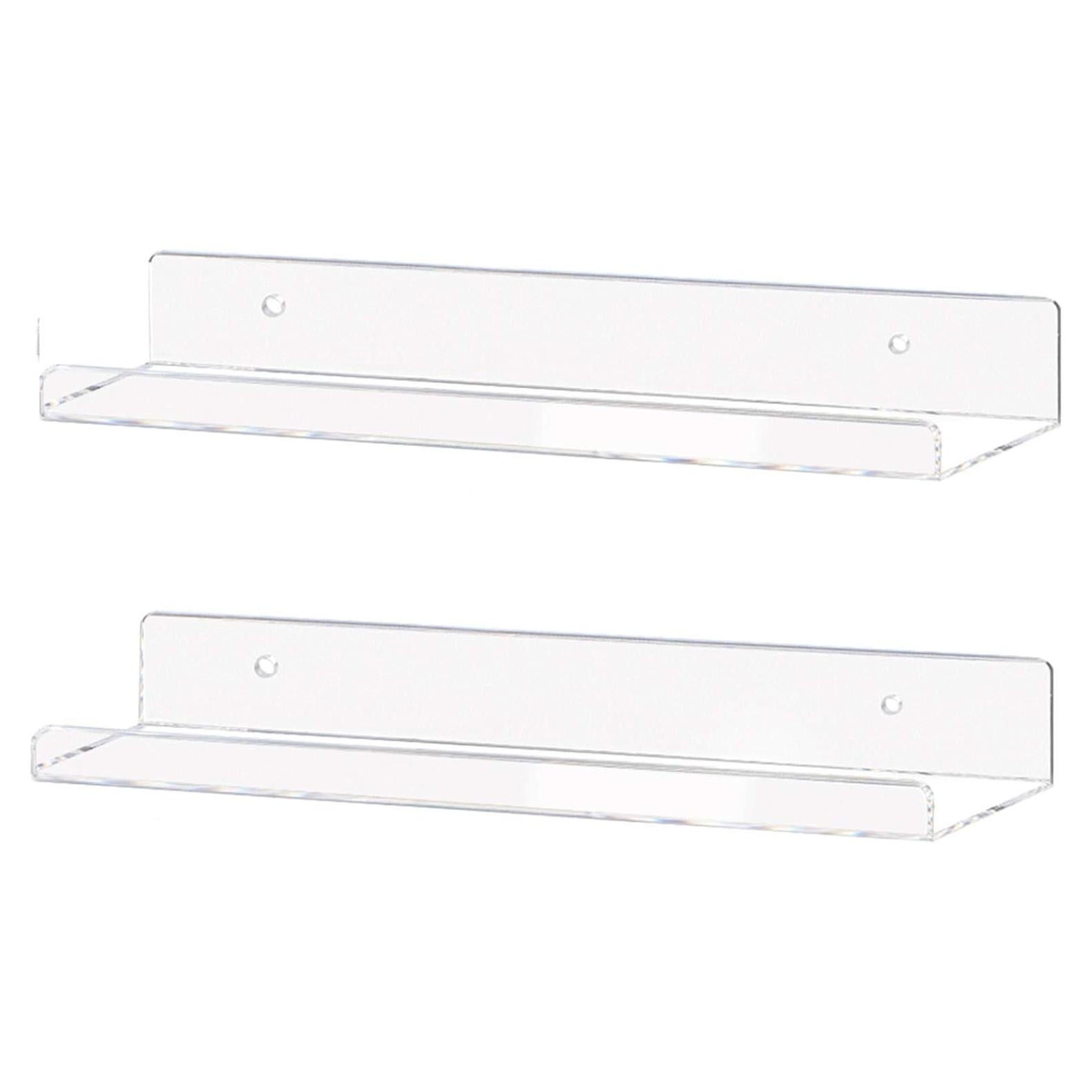 Estante Flotante de Acrílico Weiai 38 cm - 2 Unidades