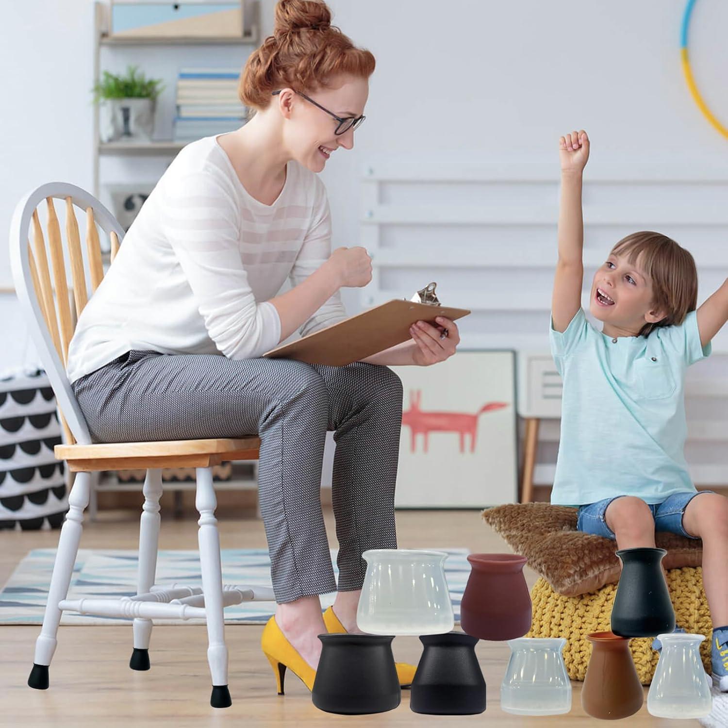 Protectores de Piso de Silicona Conprasim 24 Piezas Antideslizantes