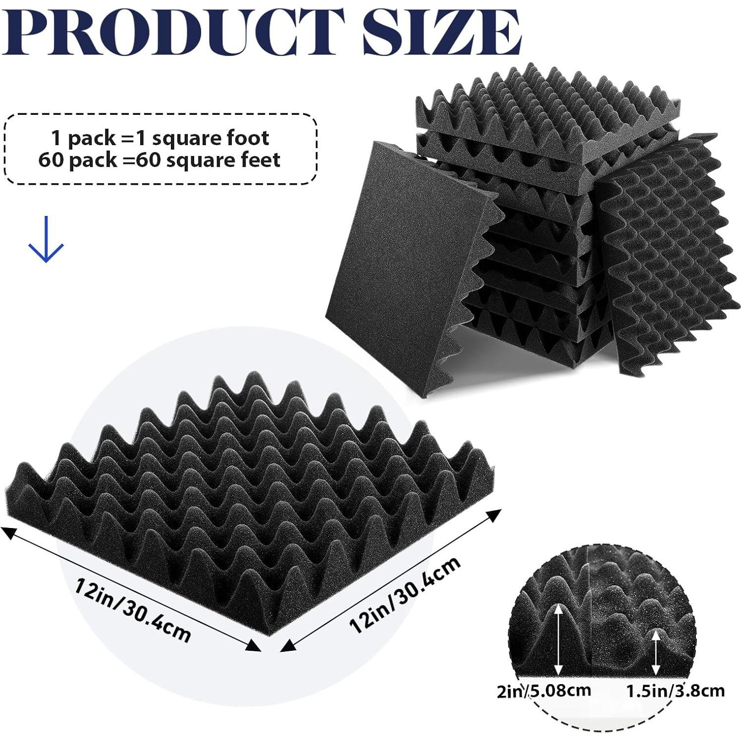 Paneles Acústicos Pangda 36 Piezas 30x30x5 cm Aislantes