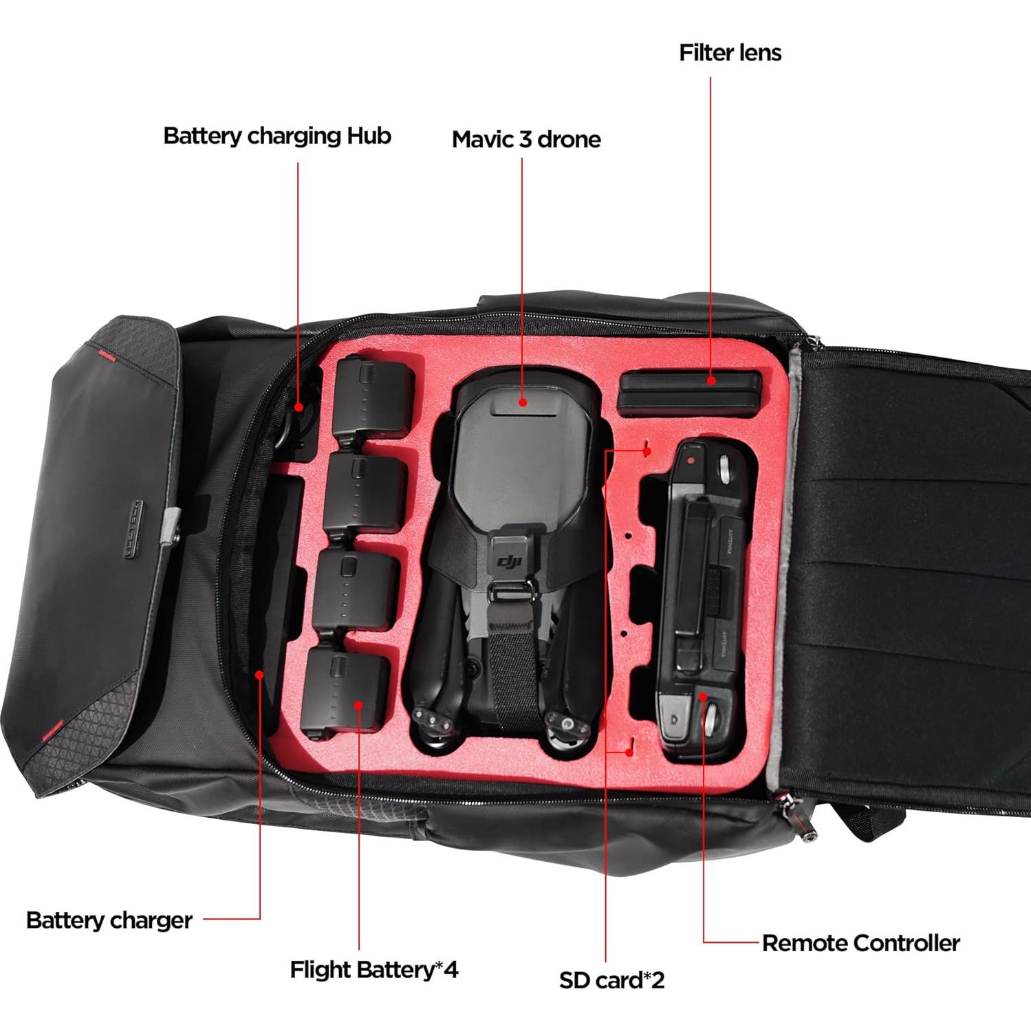 Mochila Resistente al Agua VCUTECH para DJI Mavic 3 47x30x16cm