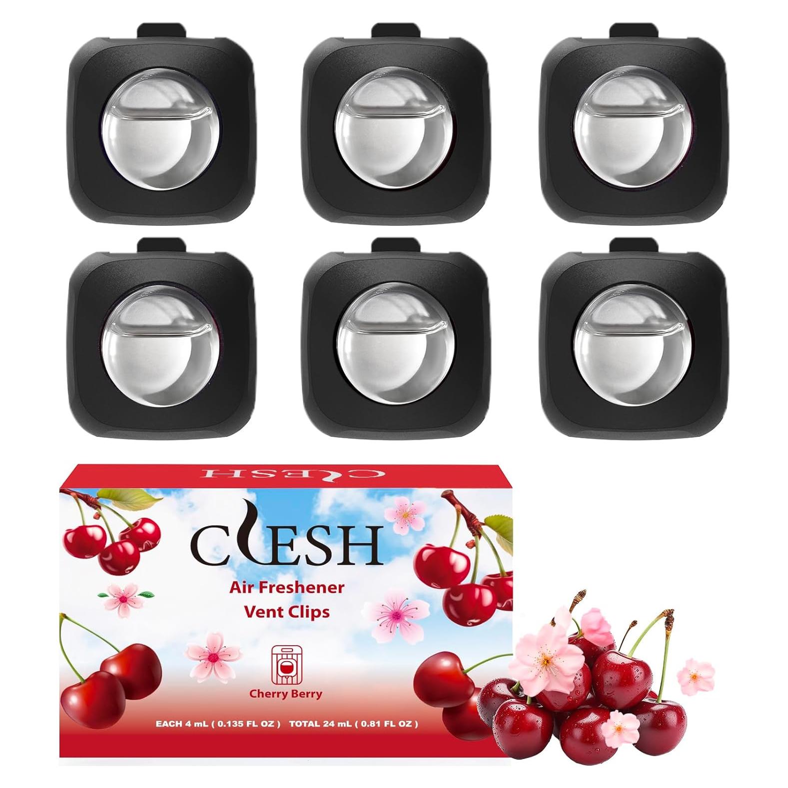 Ambientadores de Aire para Coche CLESH Cereza, Paquete de 6