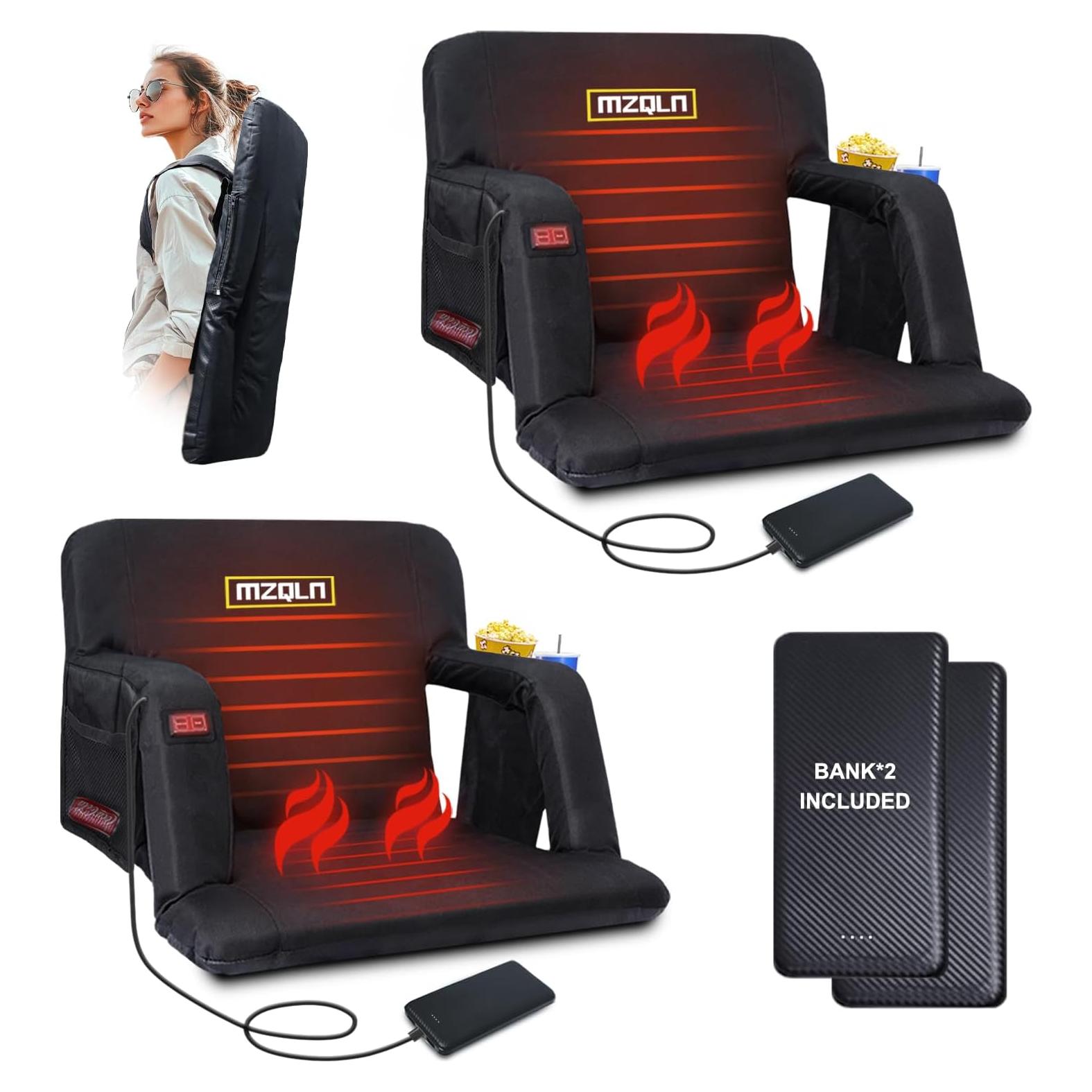 Asiento de Estadio Calentado MZQLN 21" Plegable 10000mAh