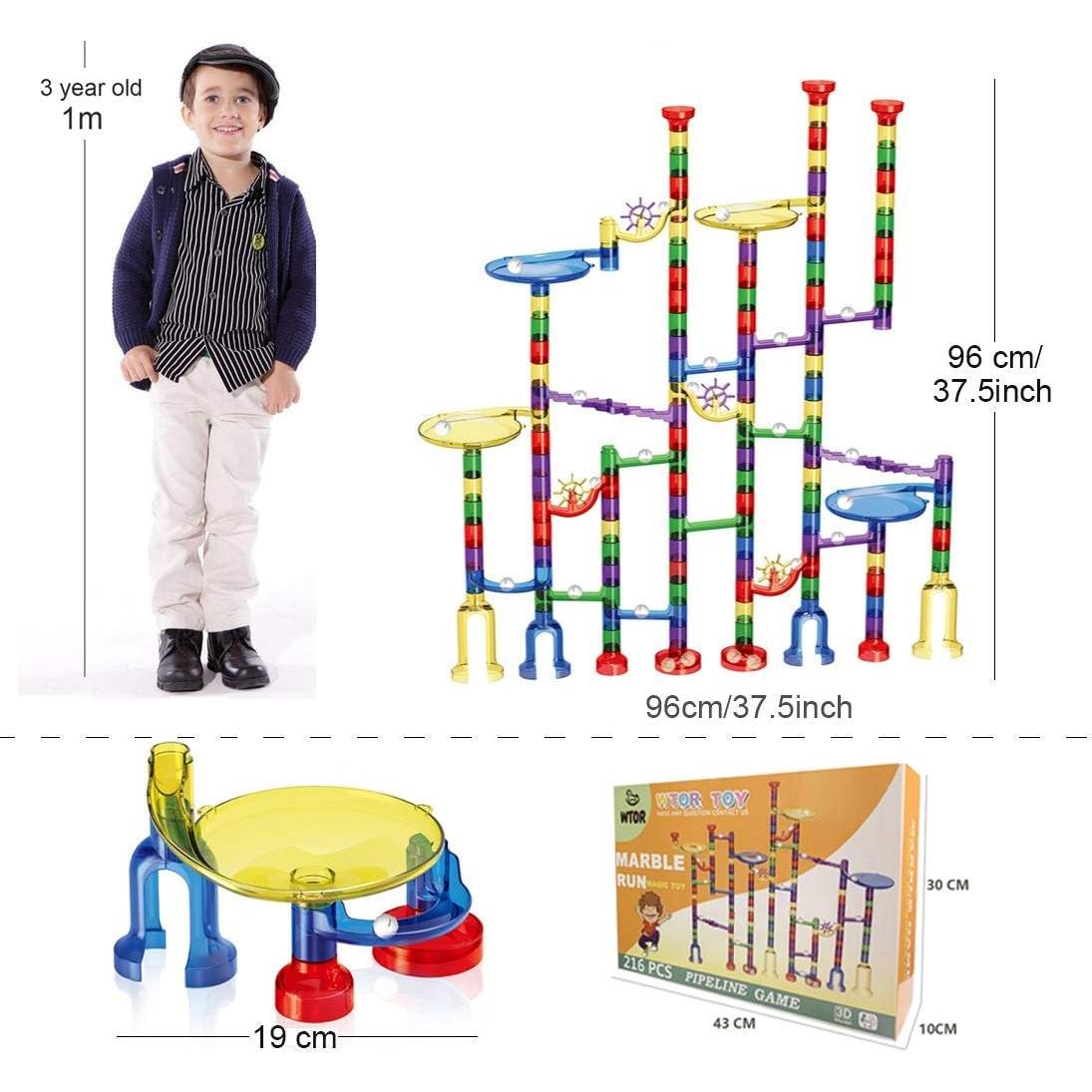 Juego de Canicas WTOR 216PCS - Laberinto Educativo para Niños