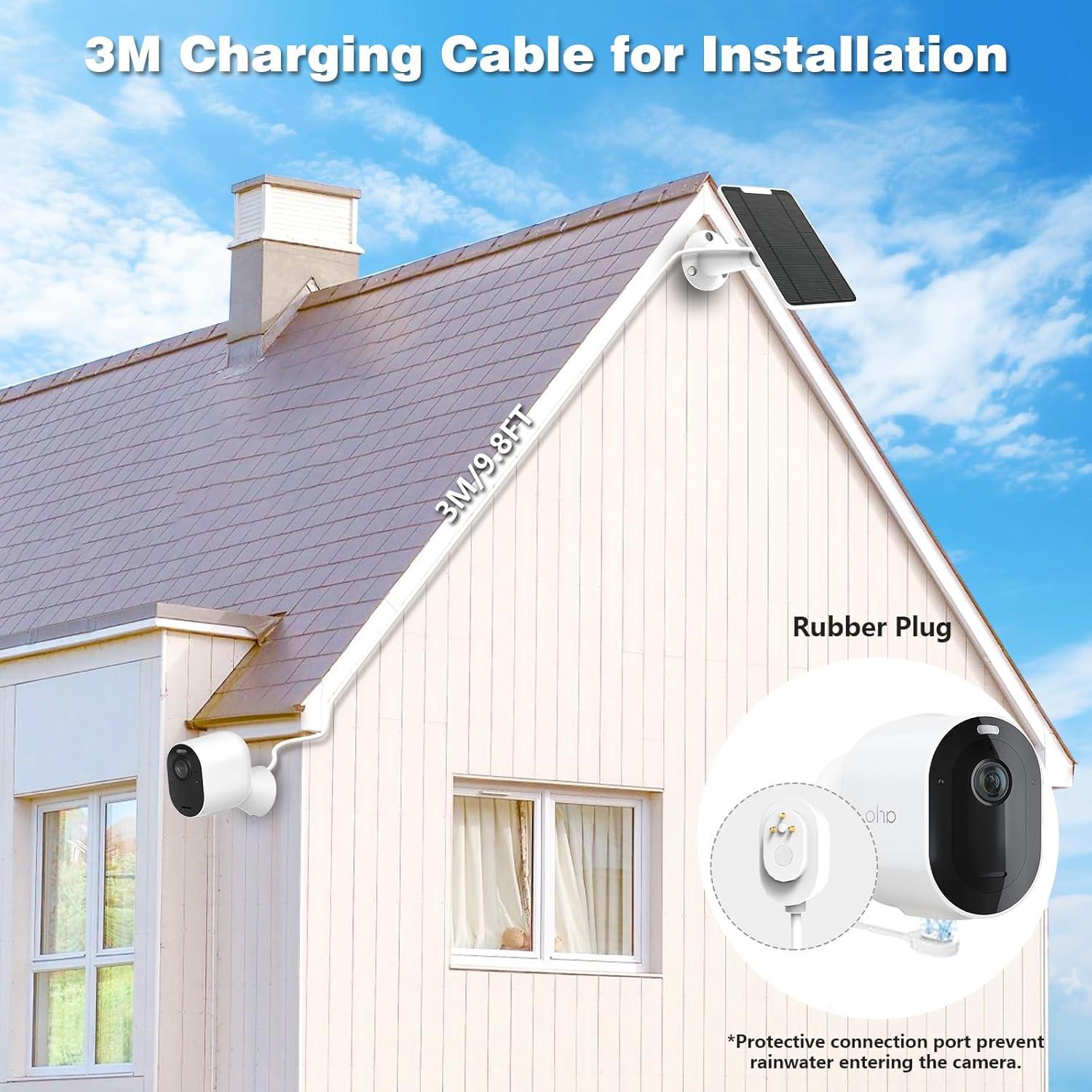 Cargador Solar 6W Sabilor para Cámaras Arlo Pro 5S/4/3/Ultra