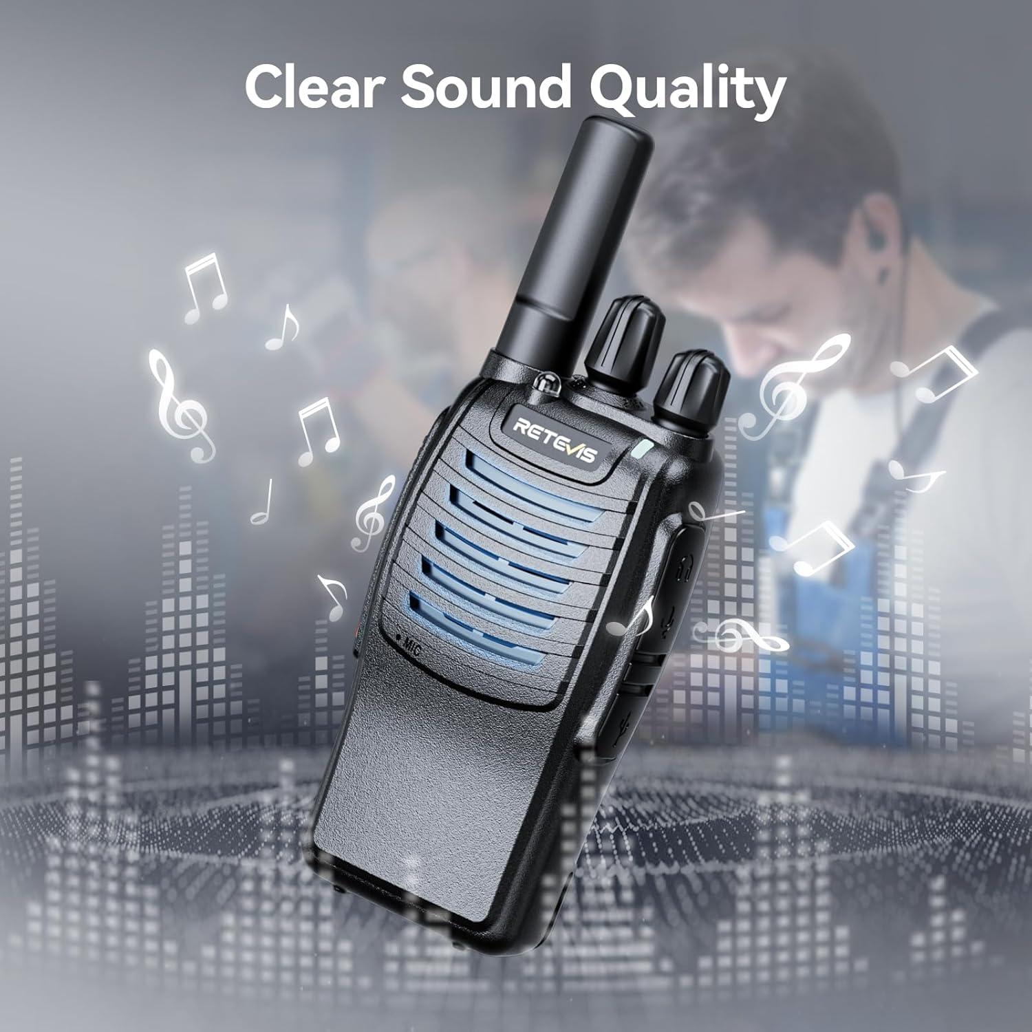 Walkie Talkies Retevis H-777 con Micrófono, 10 Unidades