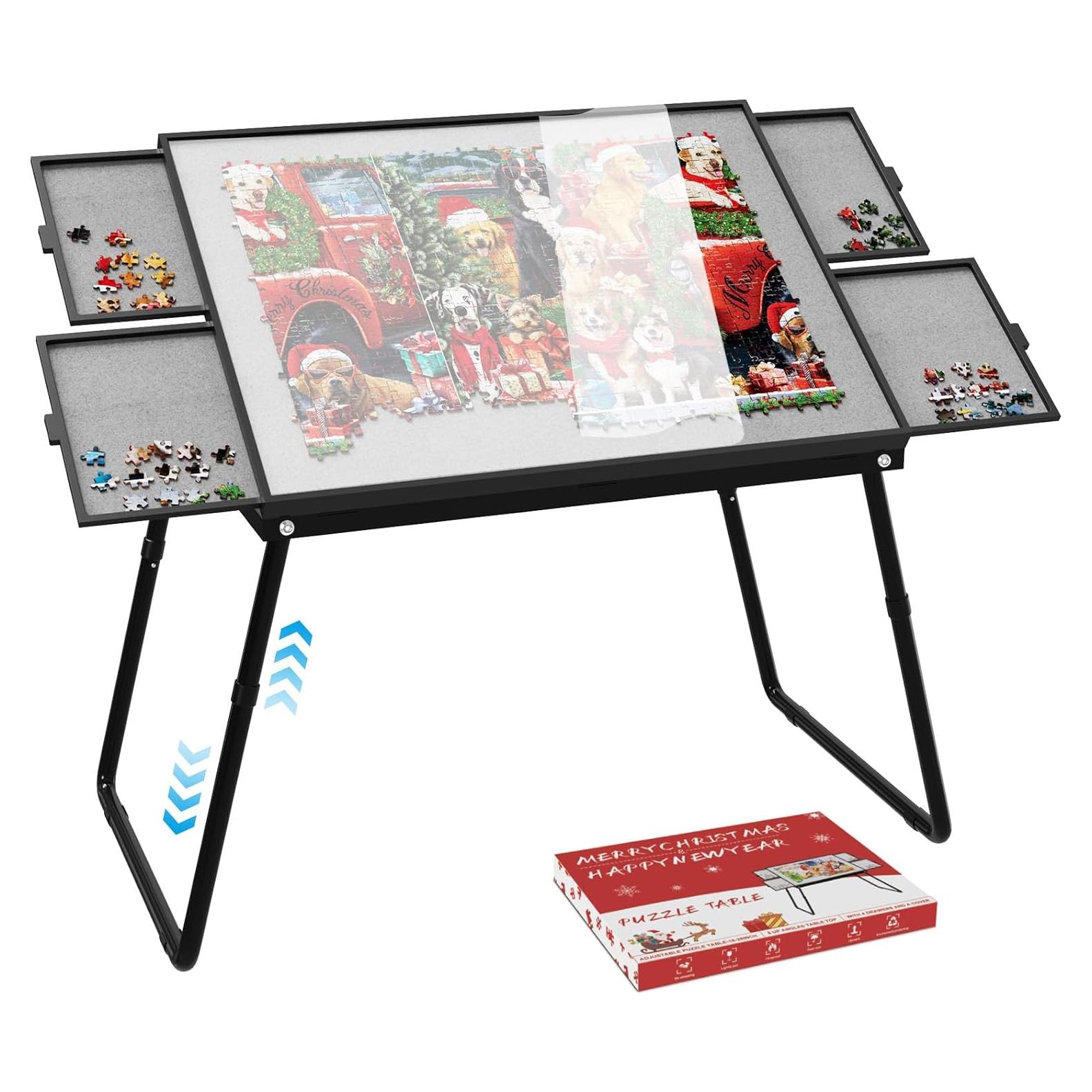 Mesa de Rompecabezas Plegable Doerpuz LHJGK-hei 3 en 1