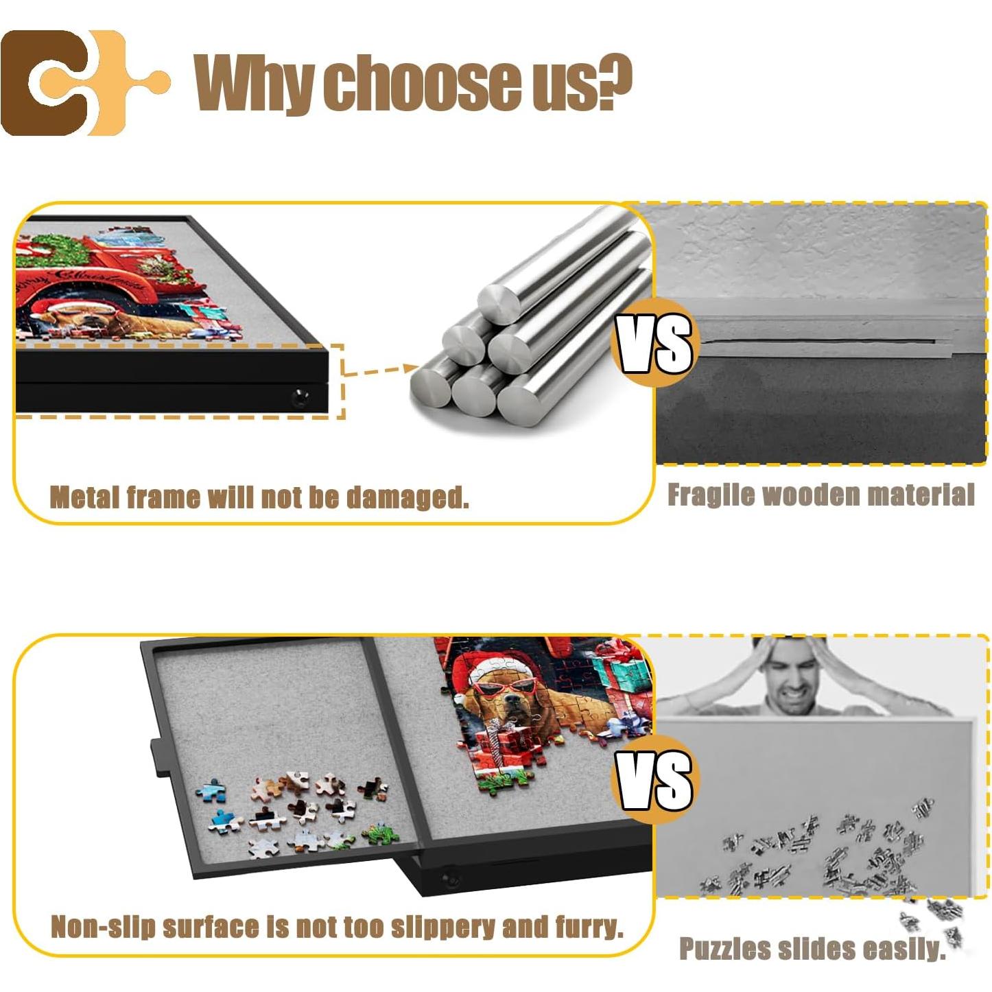 Mesa de Rompecabezas Plegable Doerpuz LHJGK-hei 3 en 1