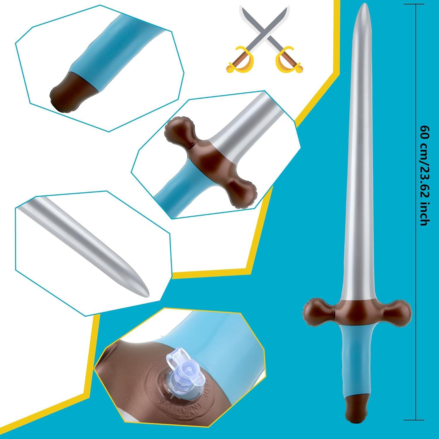 Paquete de 30 Espadas Inflables 60 cm Fahacop para Fiestas