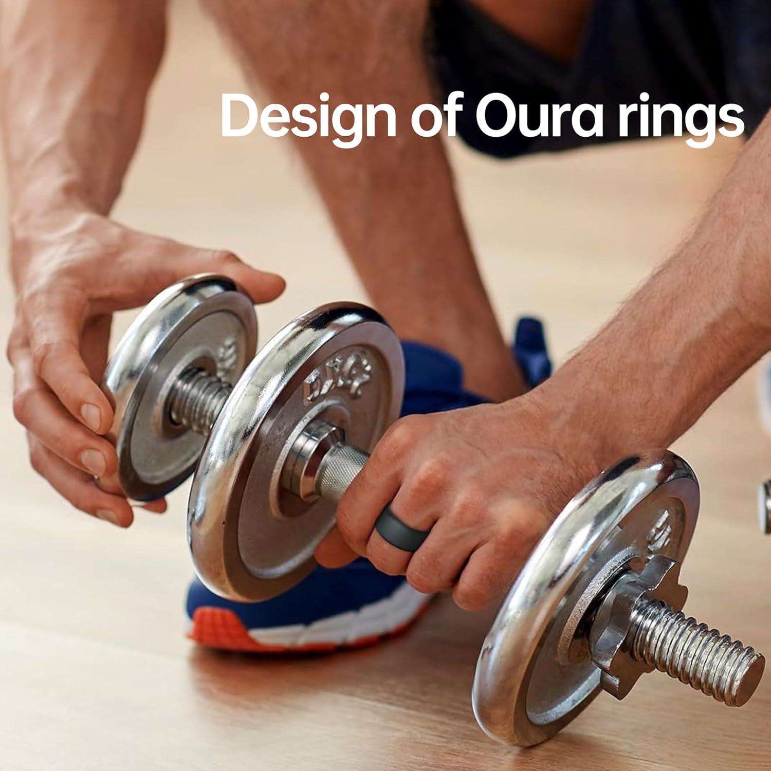 Silicone Protector for Oura Ring Gen 3, Elastic Cover for Workouts, 2 Pack for Men & Women, Black+Translucent, S (6/7/8/9/10)