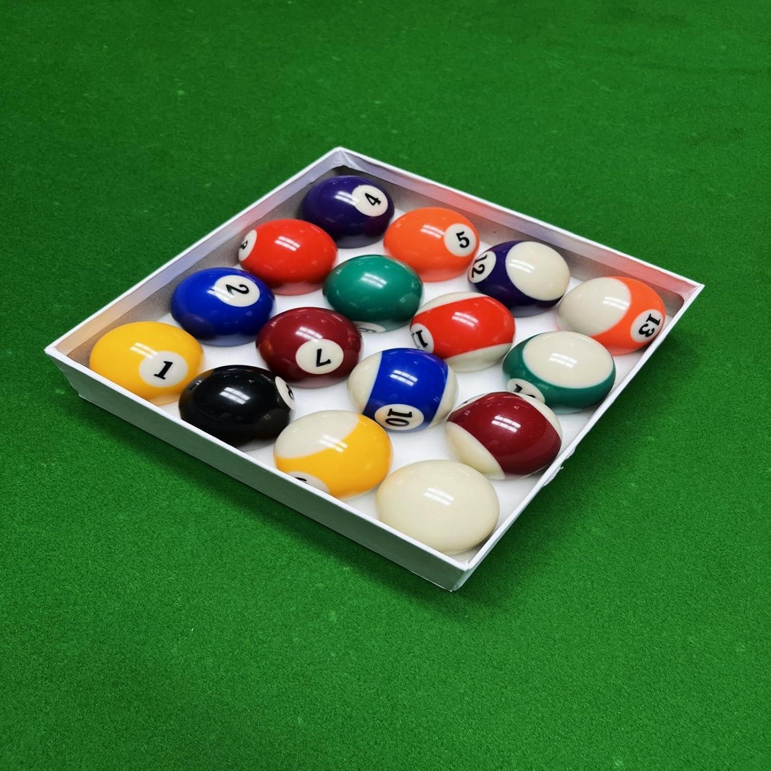 Juego de 16 bolas de billar HMQQ 2-1/4" resina profesional
