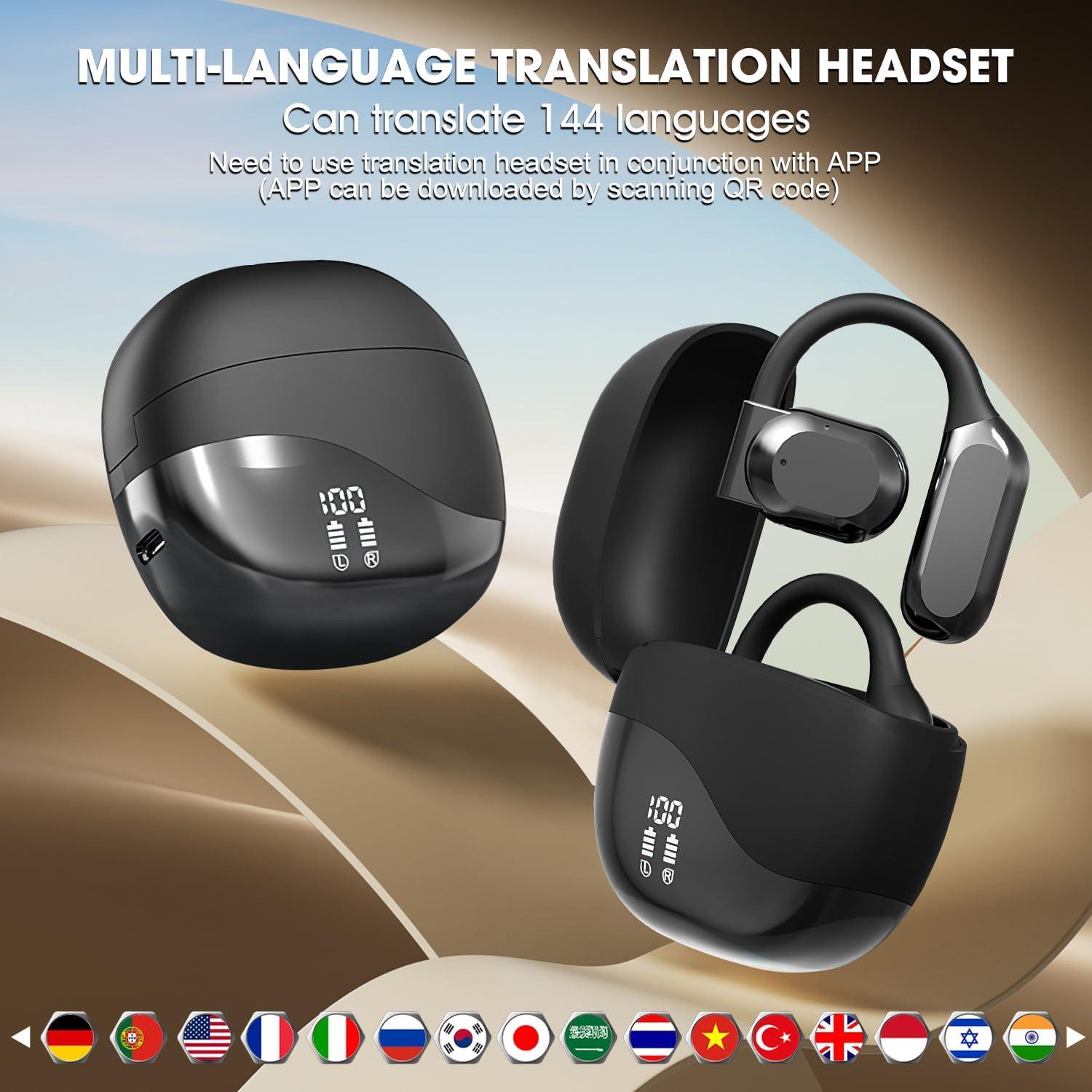 Auriculares de Traducción KOQ 001 Negro 144 Idiomas AI