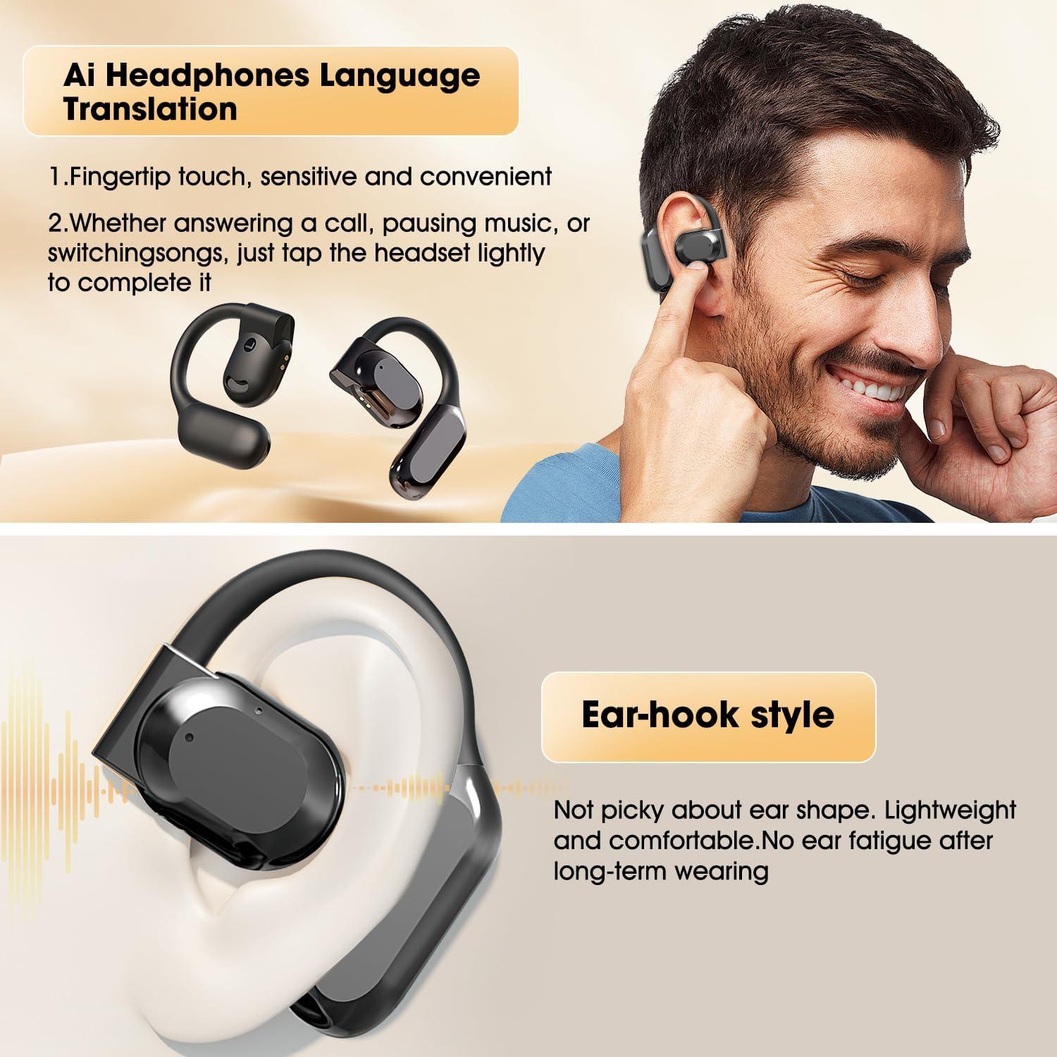 Auriculares de Traducción KOQ 001 Negro 144 Idiomas AI