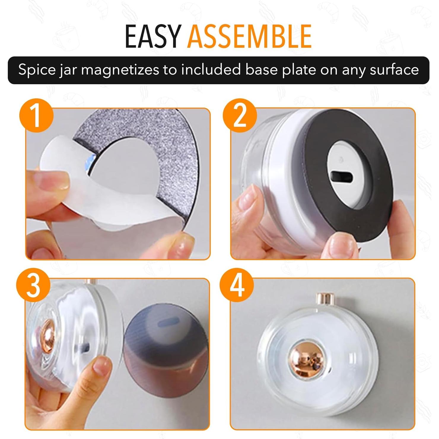 Set de 12 Tarros de Especias Magnéticos TMNovo 113.4 g