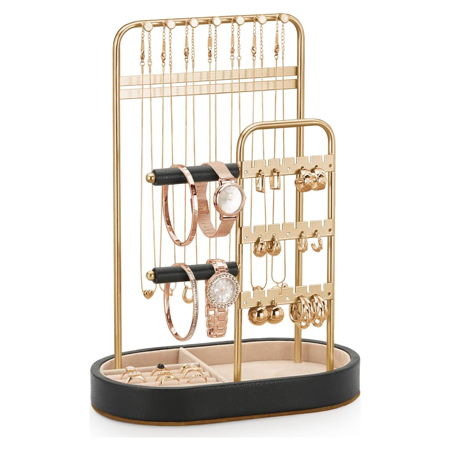 Organizador de Joyería ChuStory Dorado con Terciopelo 31.5 cm