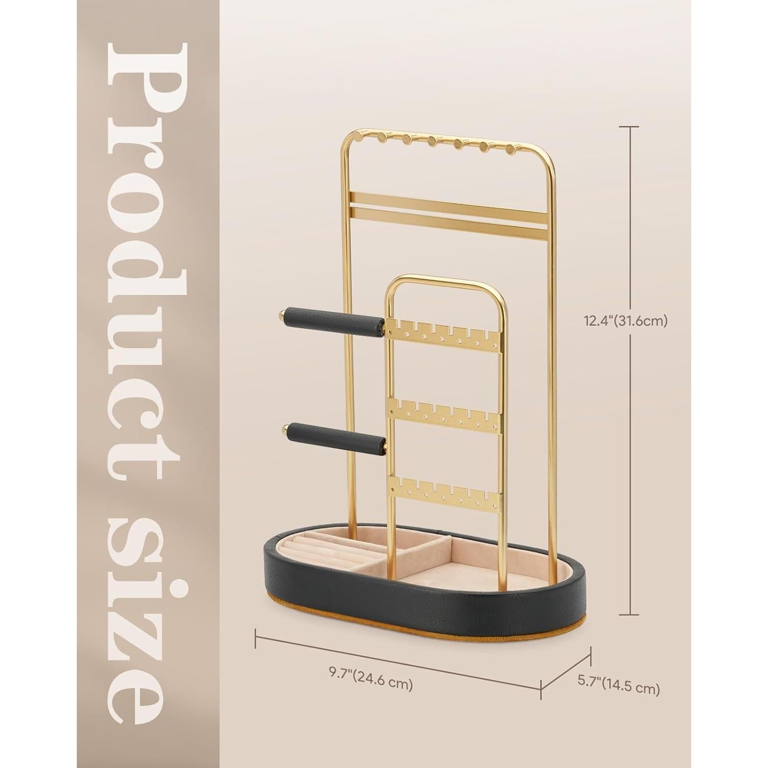 Organizador de Joyería ChuStory Dorado con Terciopelo 31.5 cm