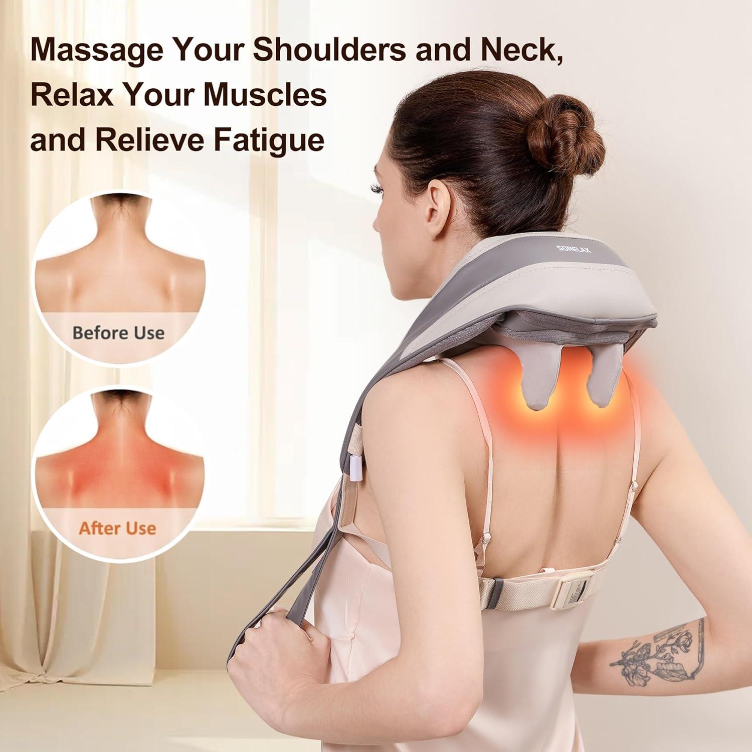 Masajeador de Cuello SORELAX Shiatsu con Calor 139.7cm