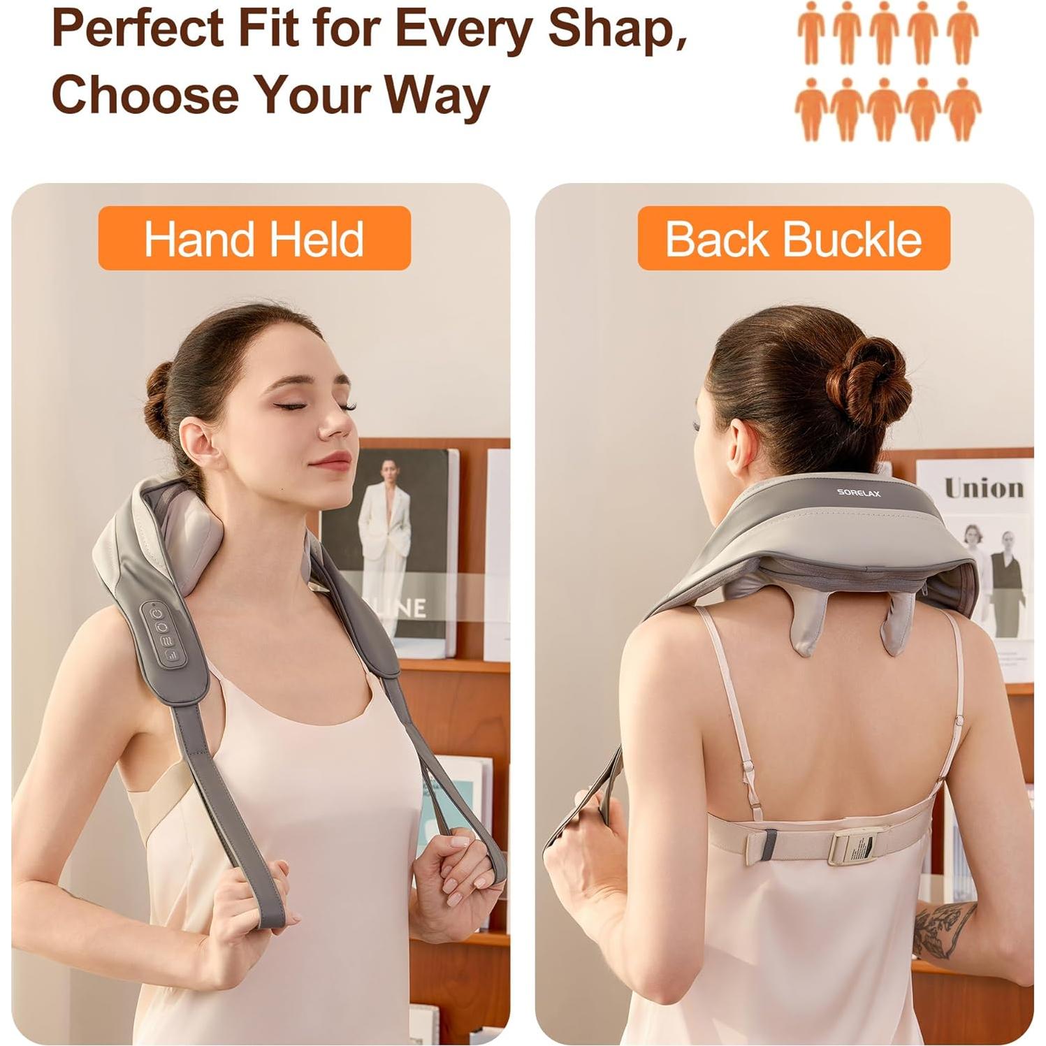 Masajeador de Cuello SORELAX Shiatsu con Calor 139.7cm