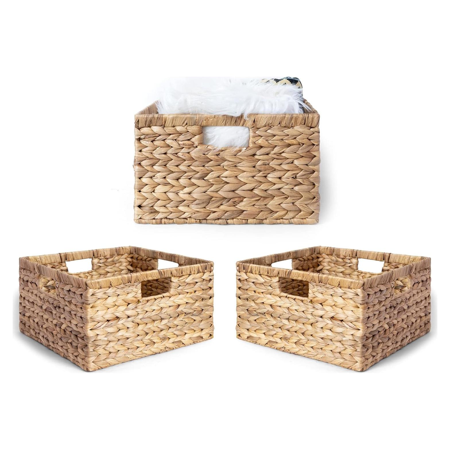 Cestas de Almacenamiento Tejidas BARIEN - Juego de 3 - Natural