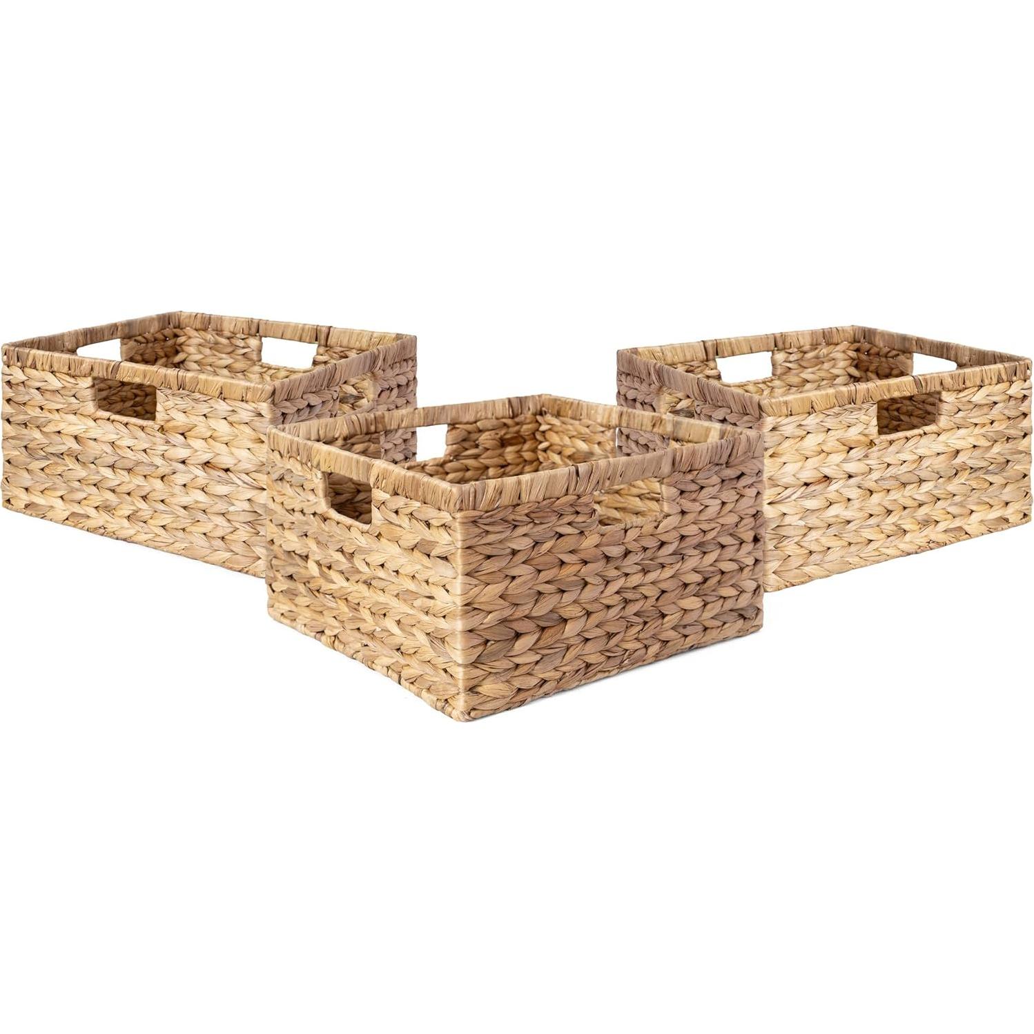 Cestas de Almacenamiento Tejidas BARIEN - Juego de 3 - Natural