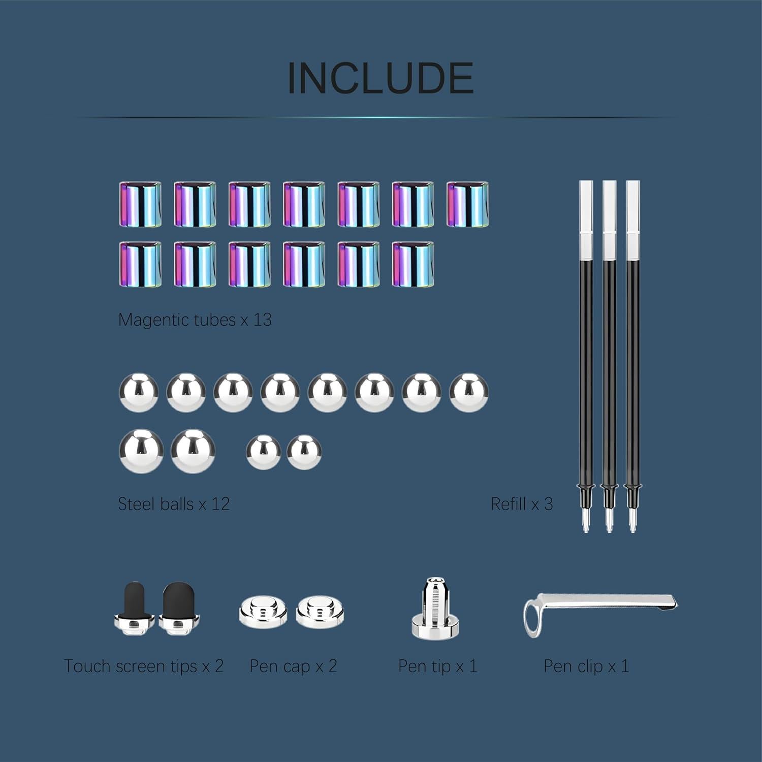 Bolígrafo Magnético Antiestrés 1666 Azul Multifuncional