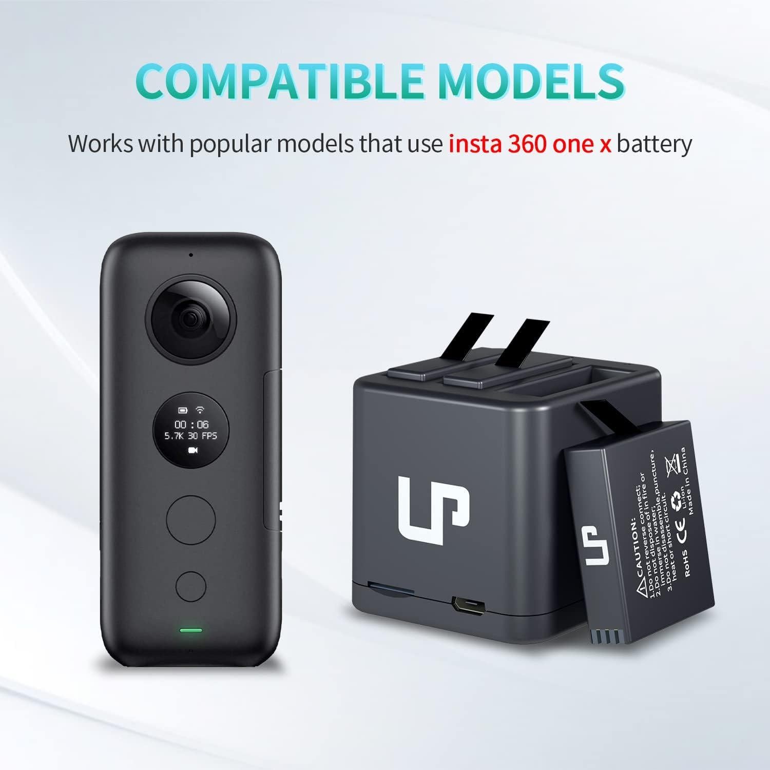 Paquete de Cargador y Baterías LP para Insta360 ONE X - 3 Piezas