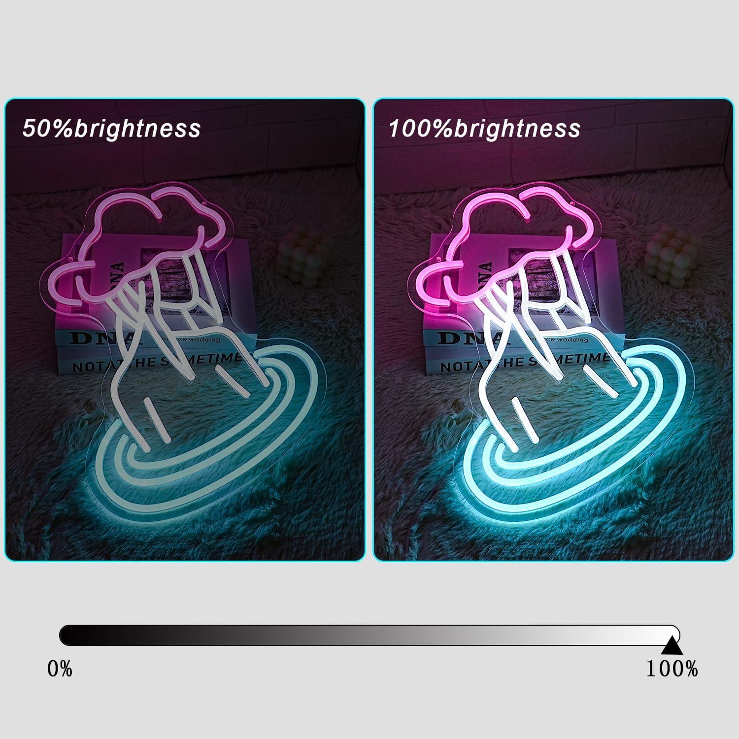 Señal de Neón LED Gyaksjm Mente Nublada 42x30.5 cm